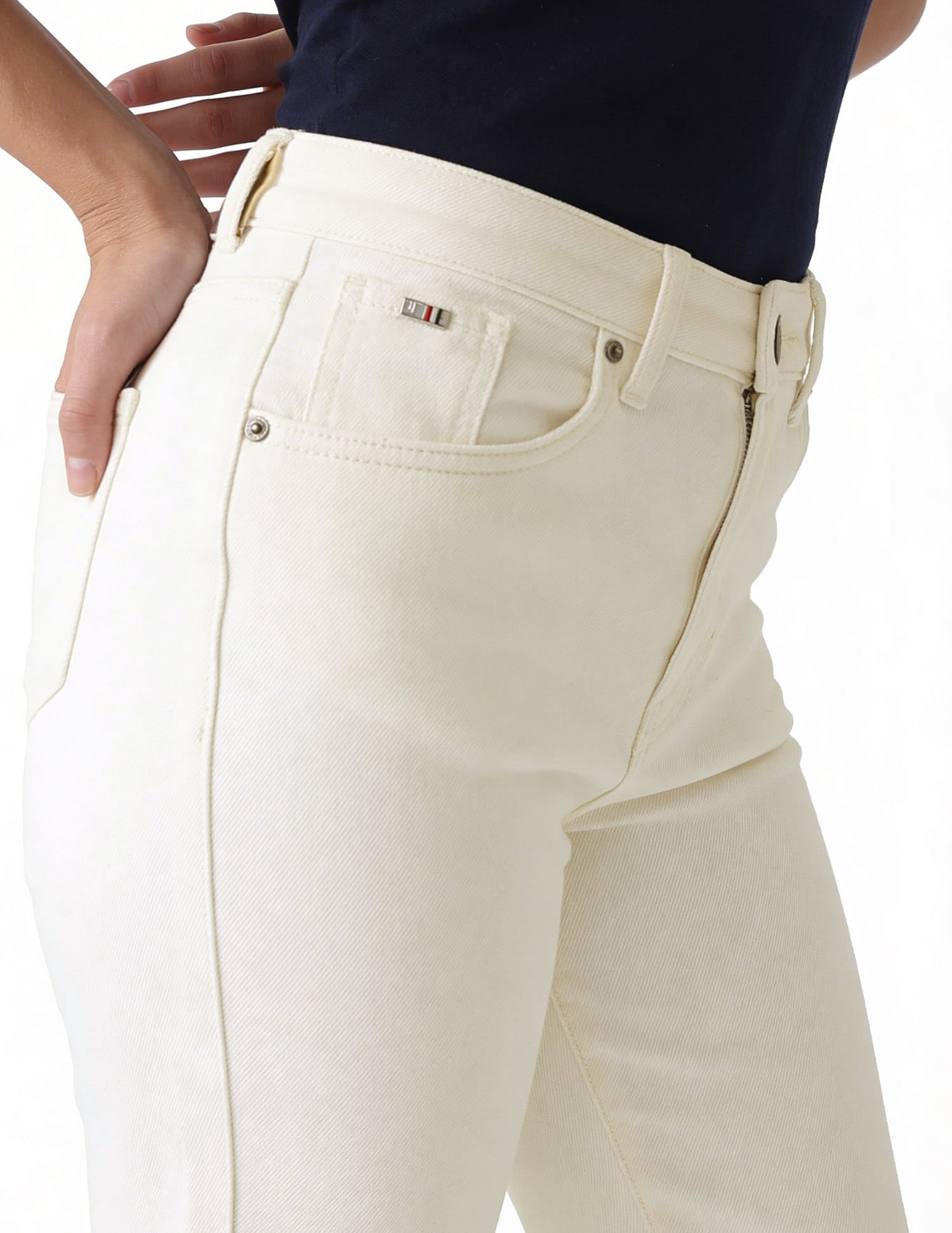 High Rise Straight Fit Jeans White - U.S. Polo Assn. India | Large