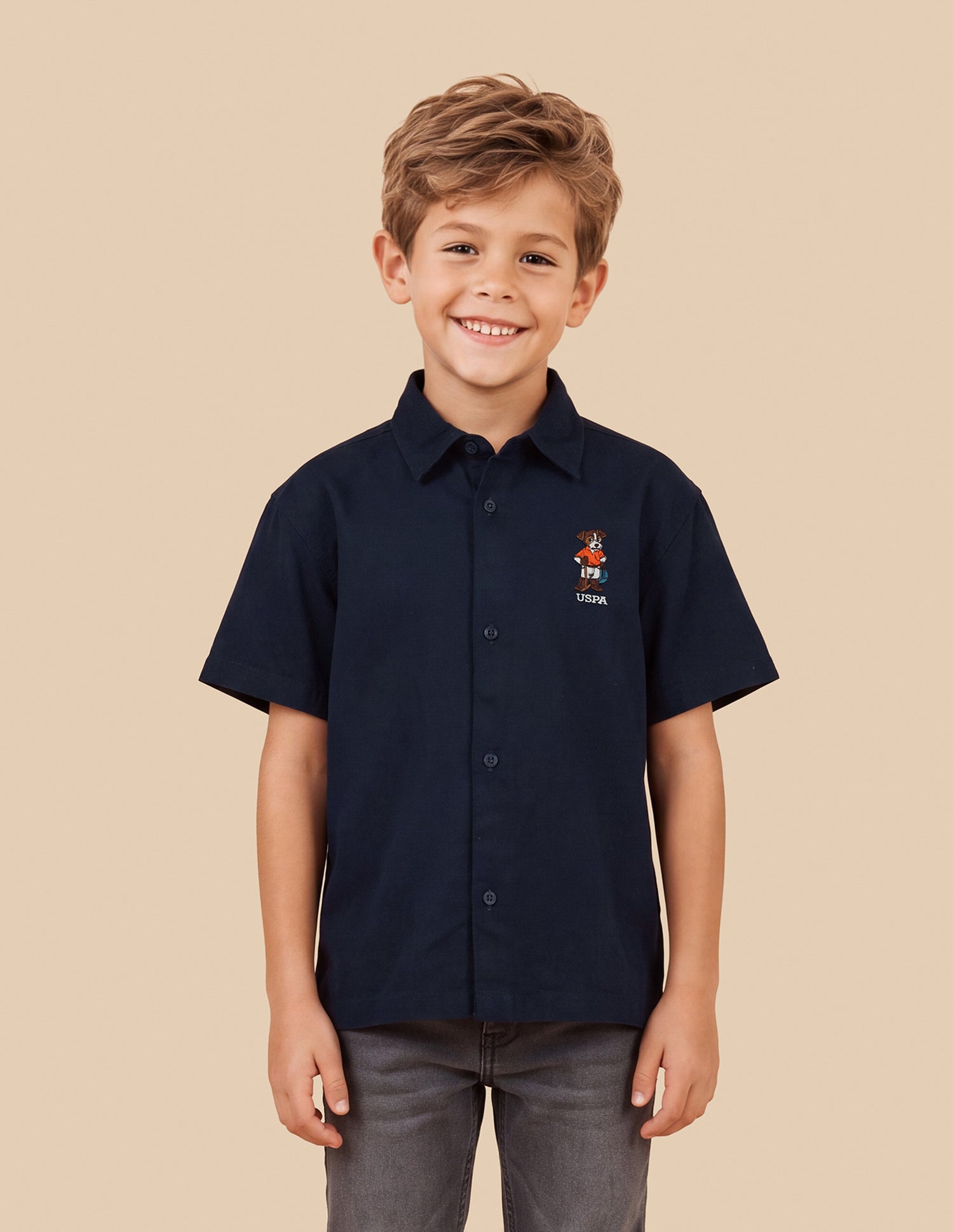 Twill Boxy Fit Shirt Navy - U.S. Polo Assn. India | Large