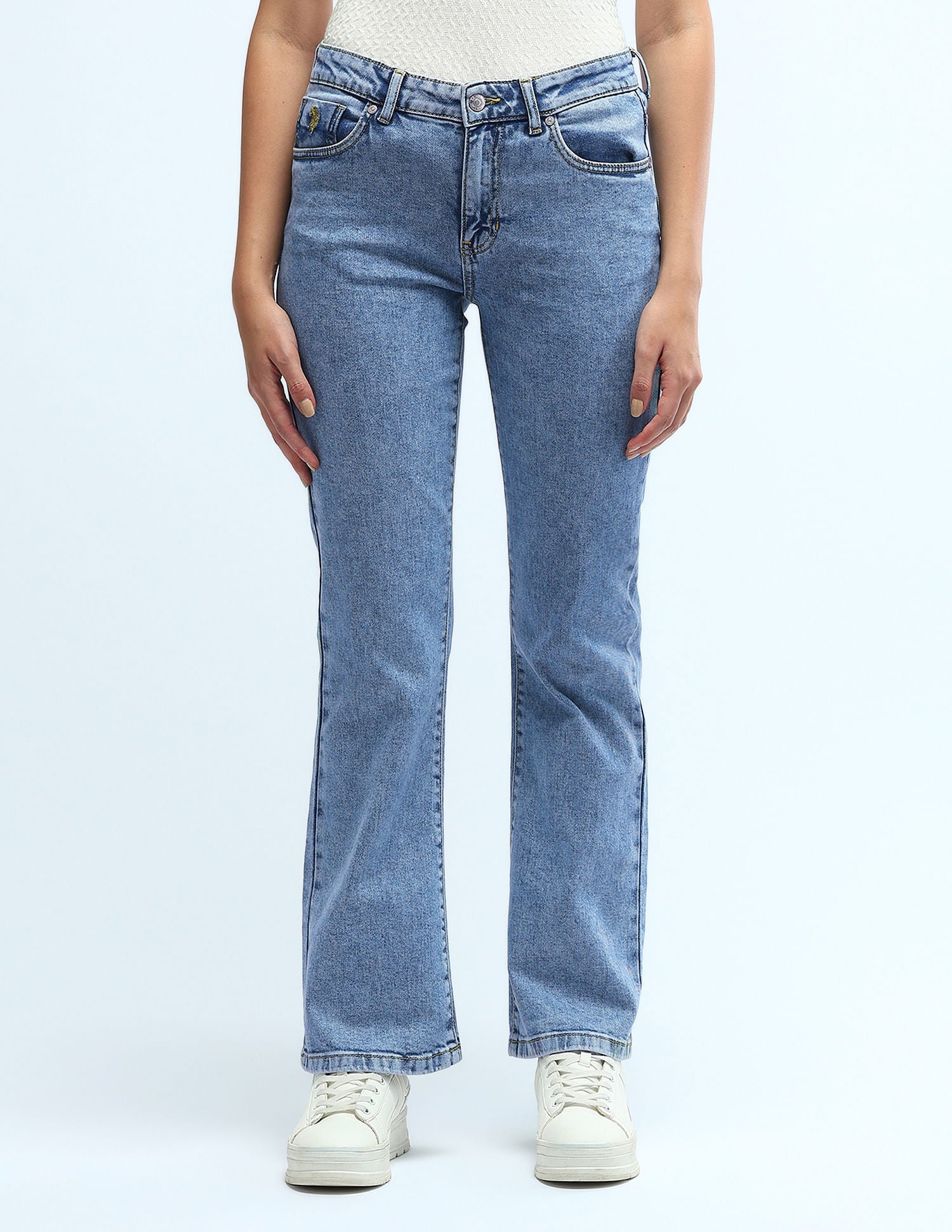 Mid Rise Skinny Bootcut Jeans Blue - U.S. Polo Assn. India | Large