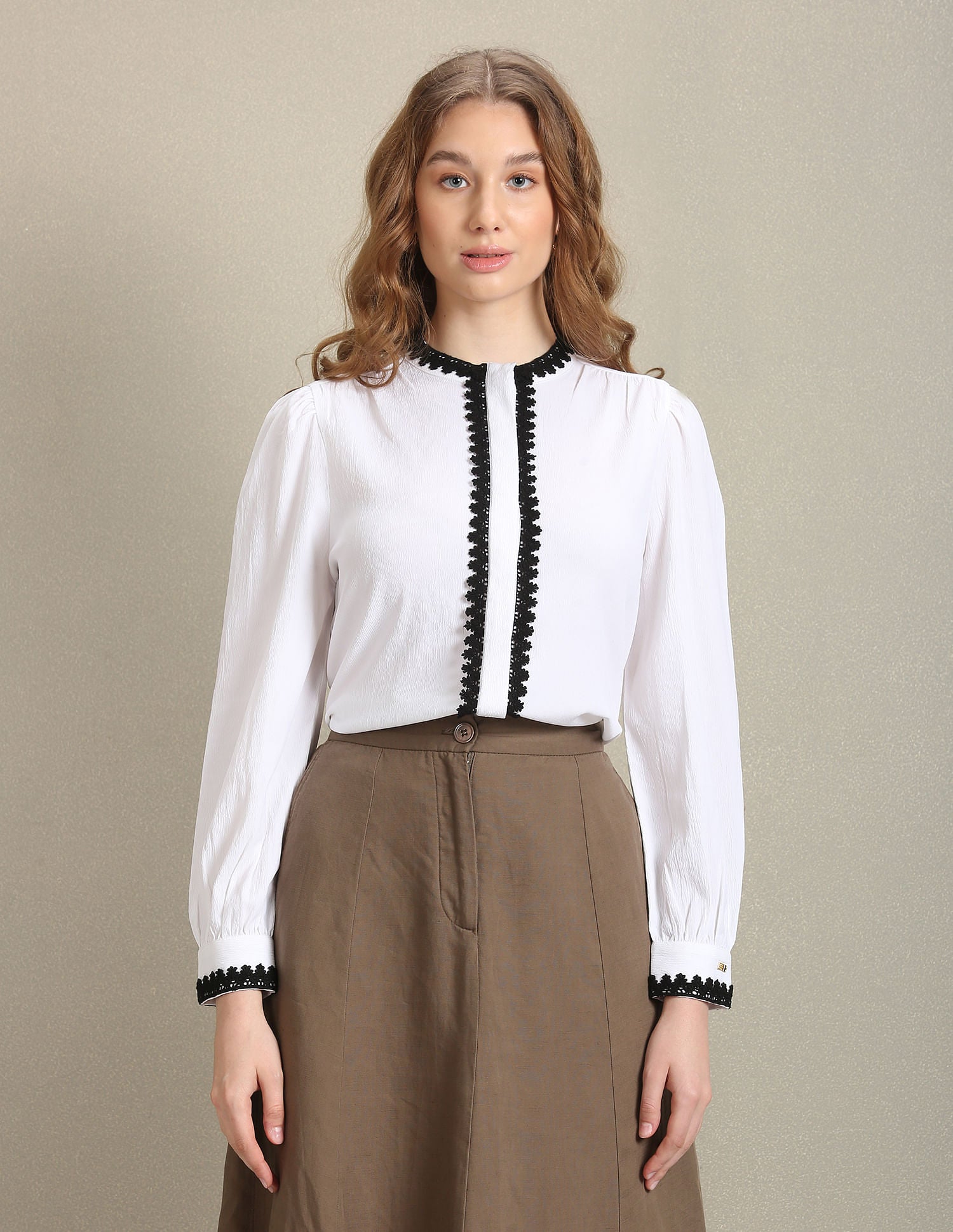 Lace Trim Solid Top White - U.S. POLO ASSN. | Large