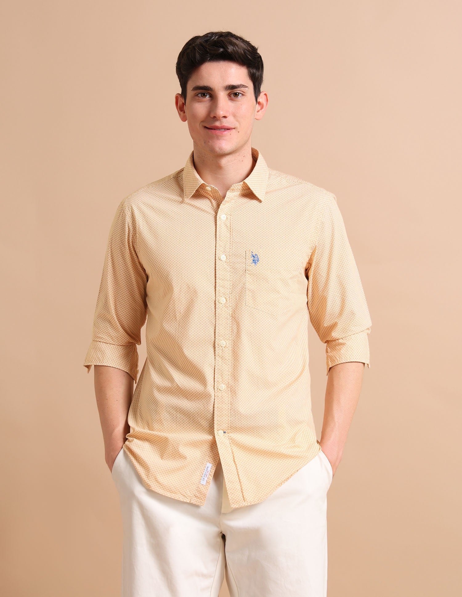 Digital Print Shirt Khaki - U.S. POLO ASSN. | Large