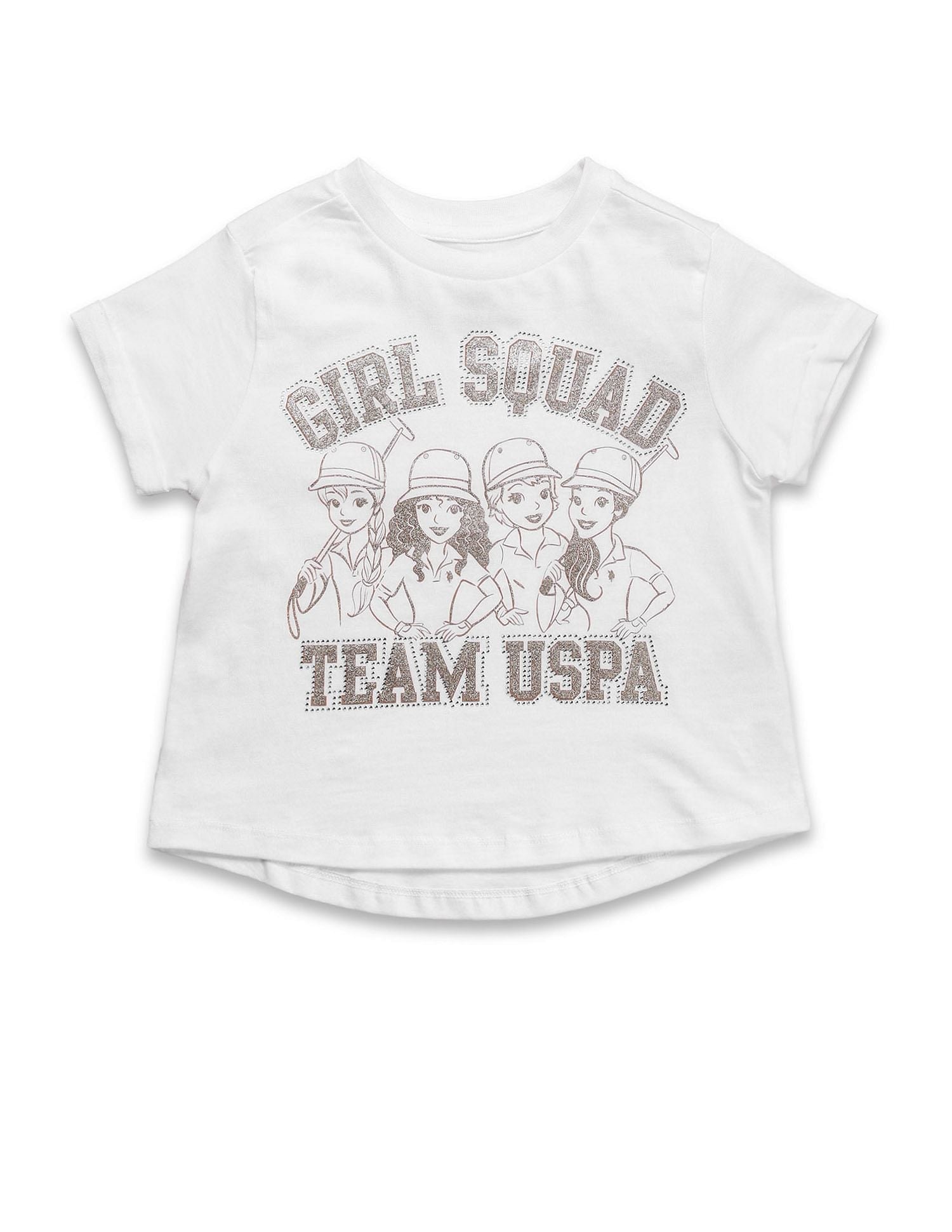 Girl Squad Pure Cotton T-Shirt White - U.S. POLO ASSN. | Large