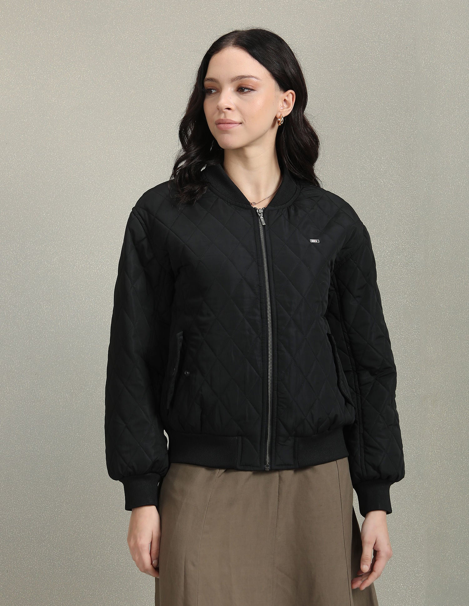 Quilted Bomber Jacket Black - U.S. Polo Assn. India | Large