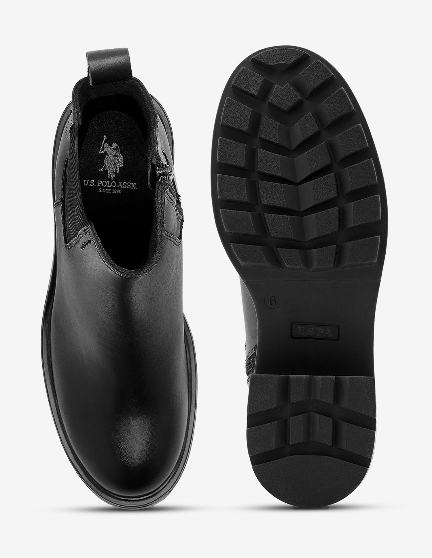 Mynta Leather Chelsea Boots Black - U.S. Polo Assn. India | Large