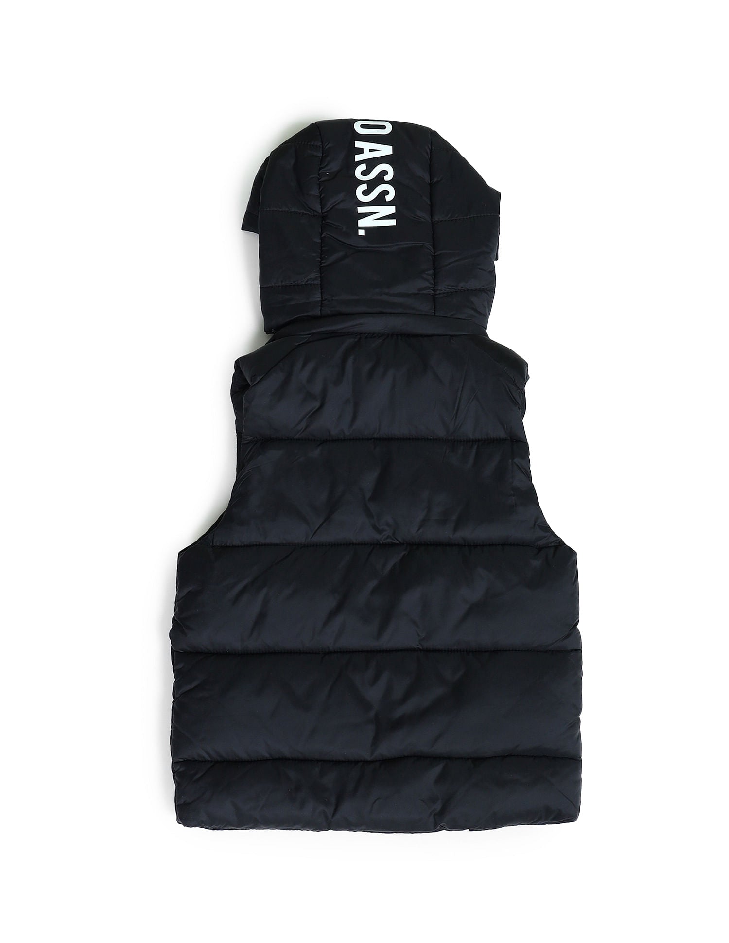 Boys Hooded Gilet Jacket Black - U.S. POLO ASSN. | Large