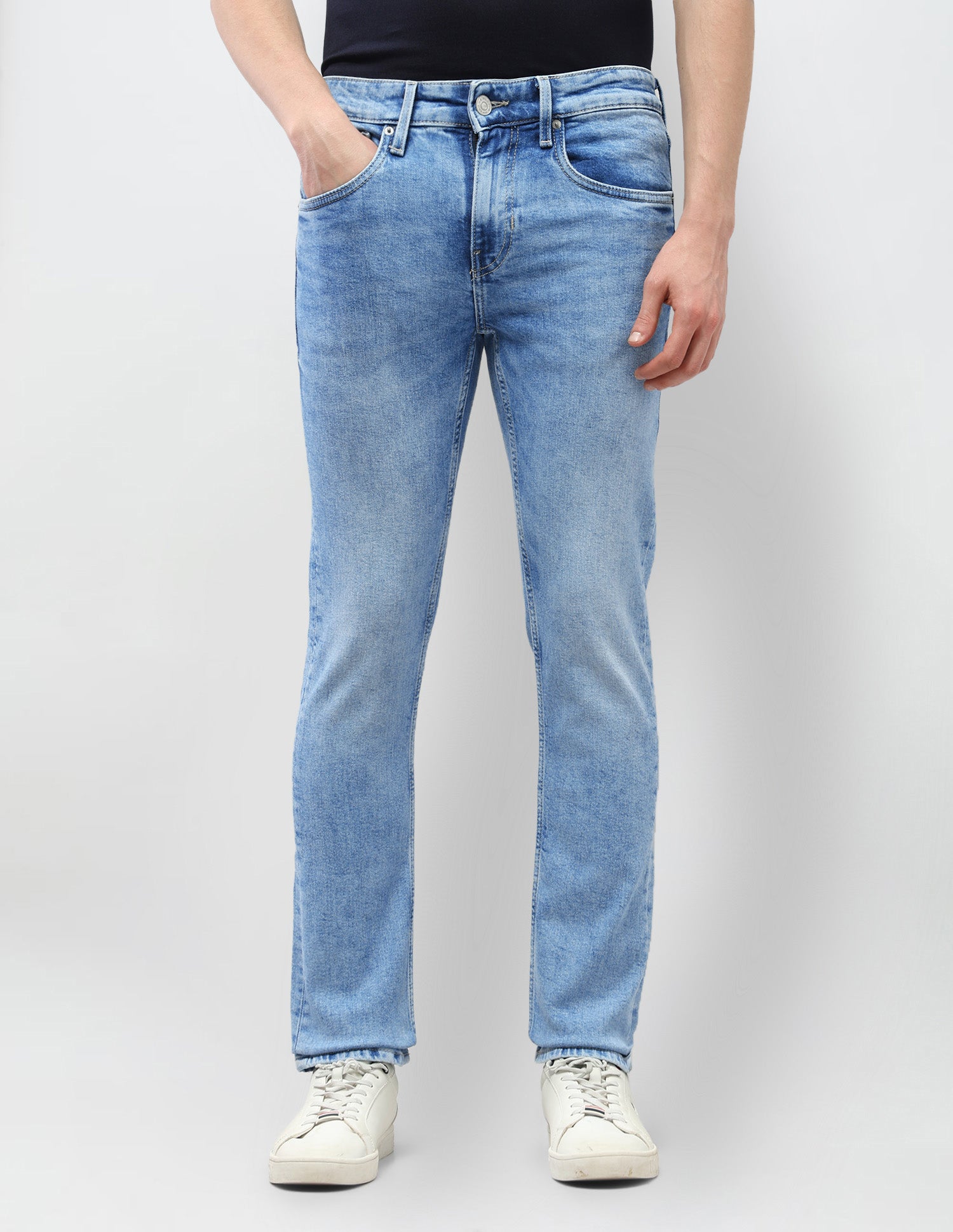 Regallo Skinny Fit Blue Jeans Light Blue - U.S. Polo Assn. India | Large