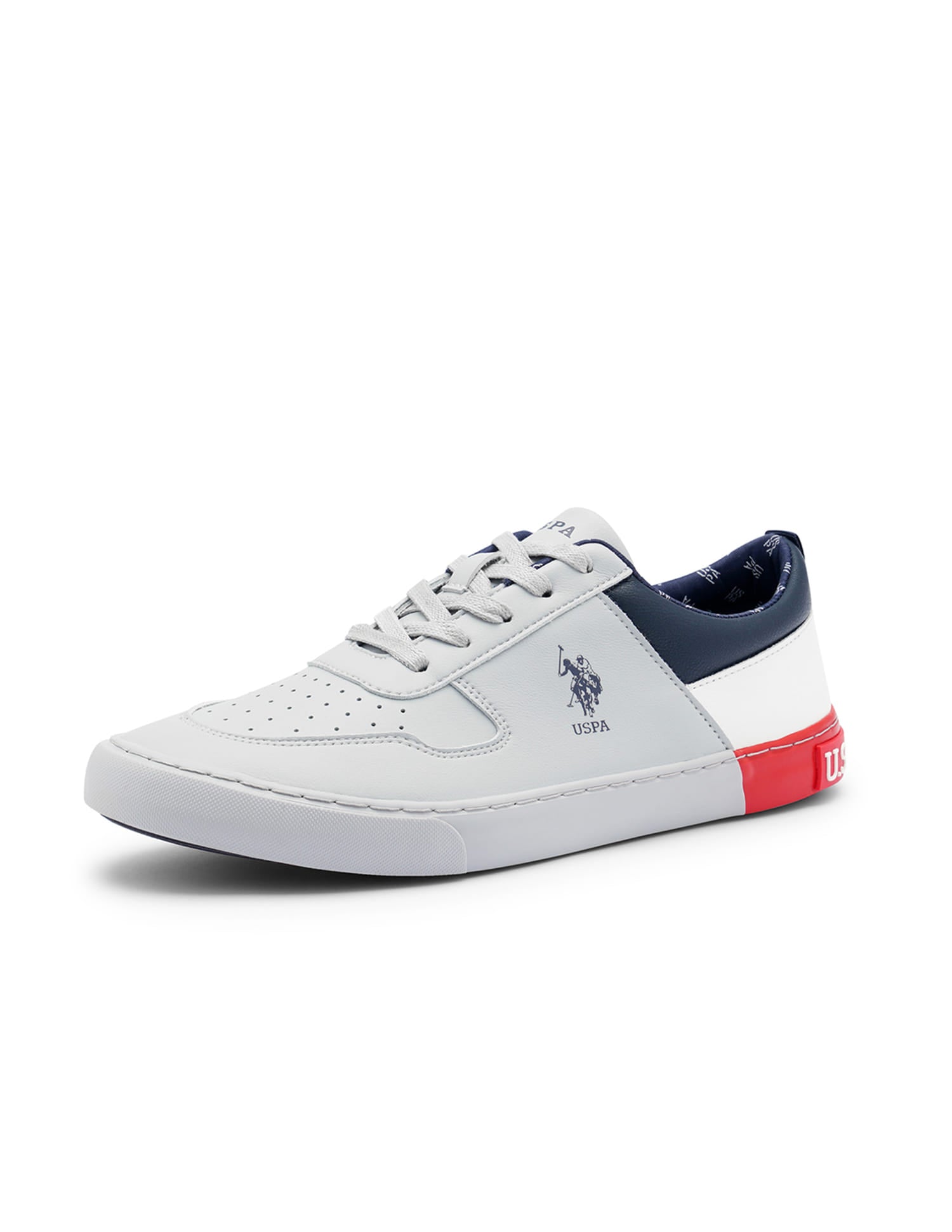 Panelled Colour Block Clanal Sneakers Grey - U.S. Polo Assn. India | Large
