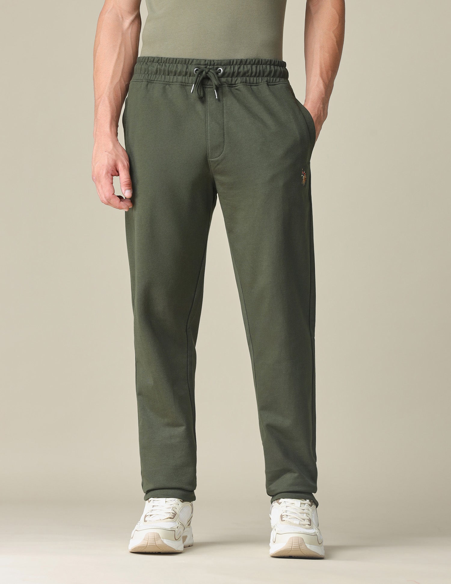 Solid Regular Fit Track Pants Olive - U.S. POLO ASSN. | Large