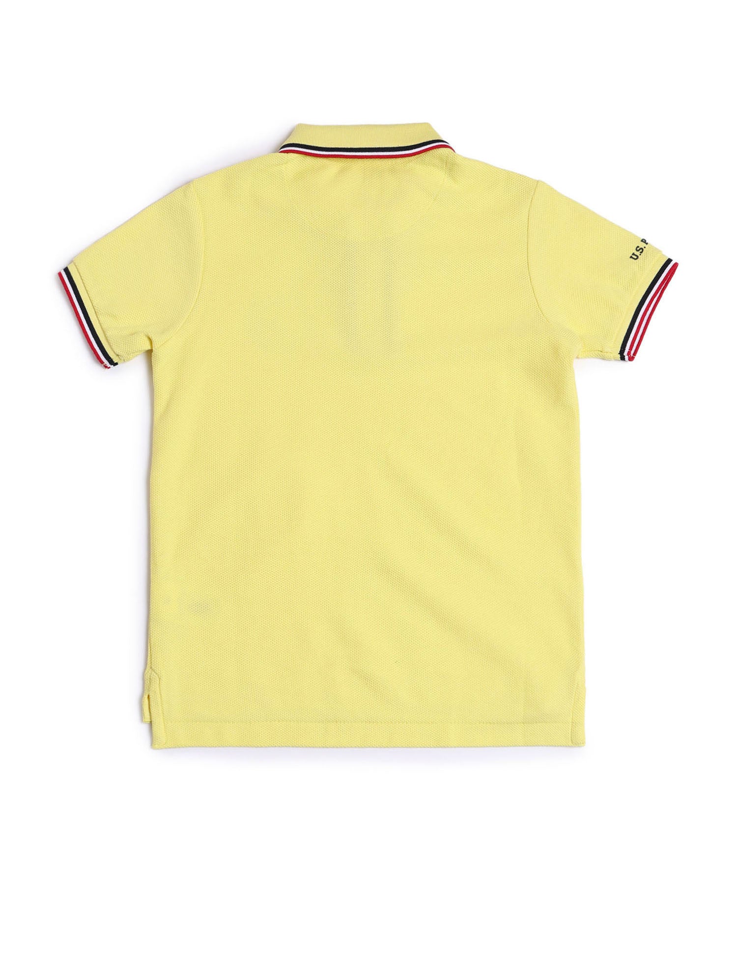 Boys Solid Regular Fit Polo Shirt Light Yellow - U.S. POLO ASSN. | Large