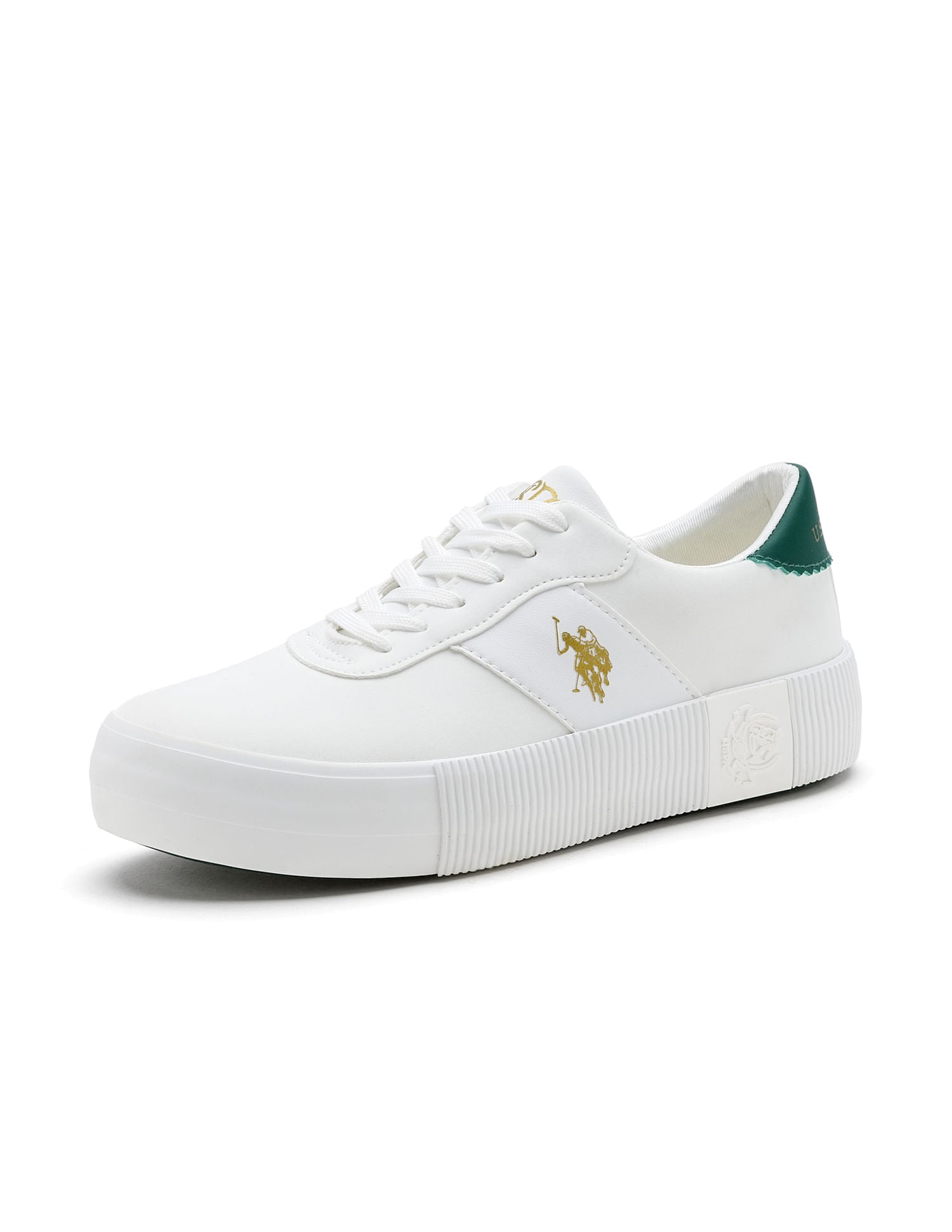 U.S. Polo Assn. Women Cordela 3.0 Round Toe Lace-Ups Sneakers Off White - U.S. POLO ASSN. | Large