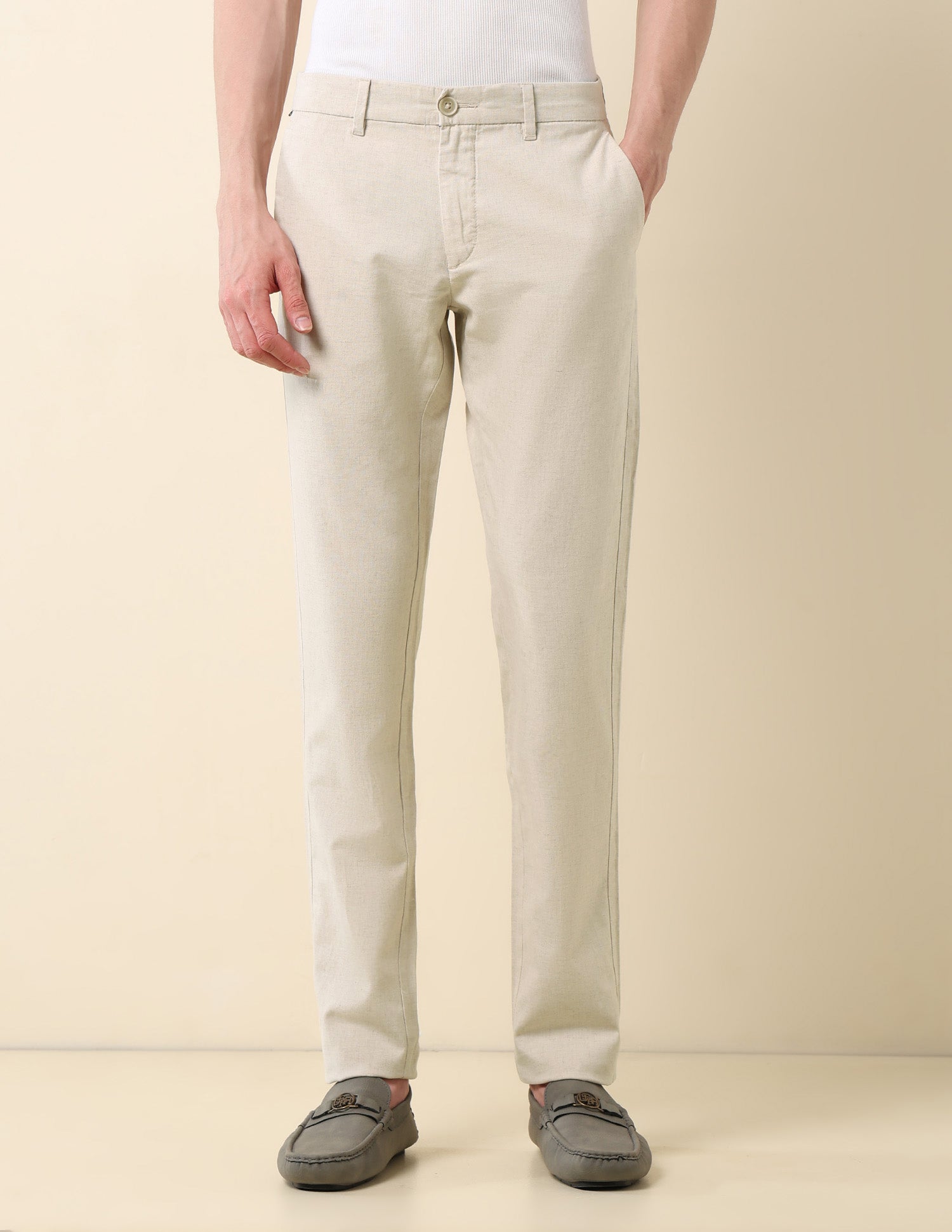 Denver Slim Fit Satin Trousers Grey - U.S. POLO ASSN. | Large