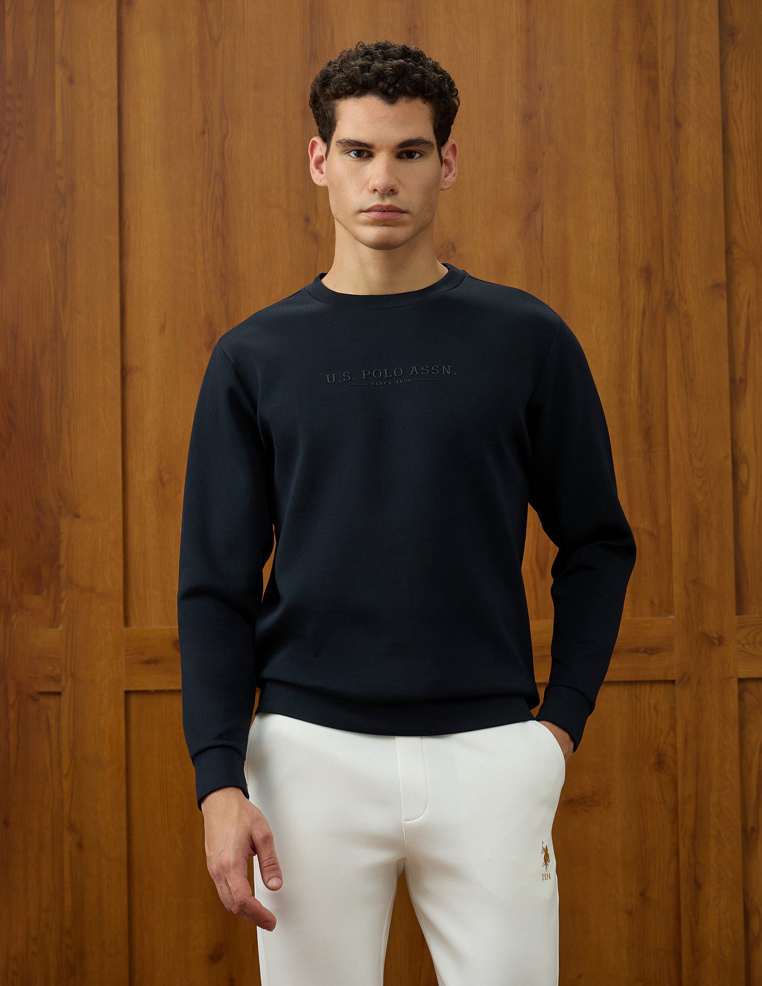 Regular Fit Varsity Theatre Sweatshirt Navy - U.S. POLO ASSN. | Large