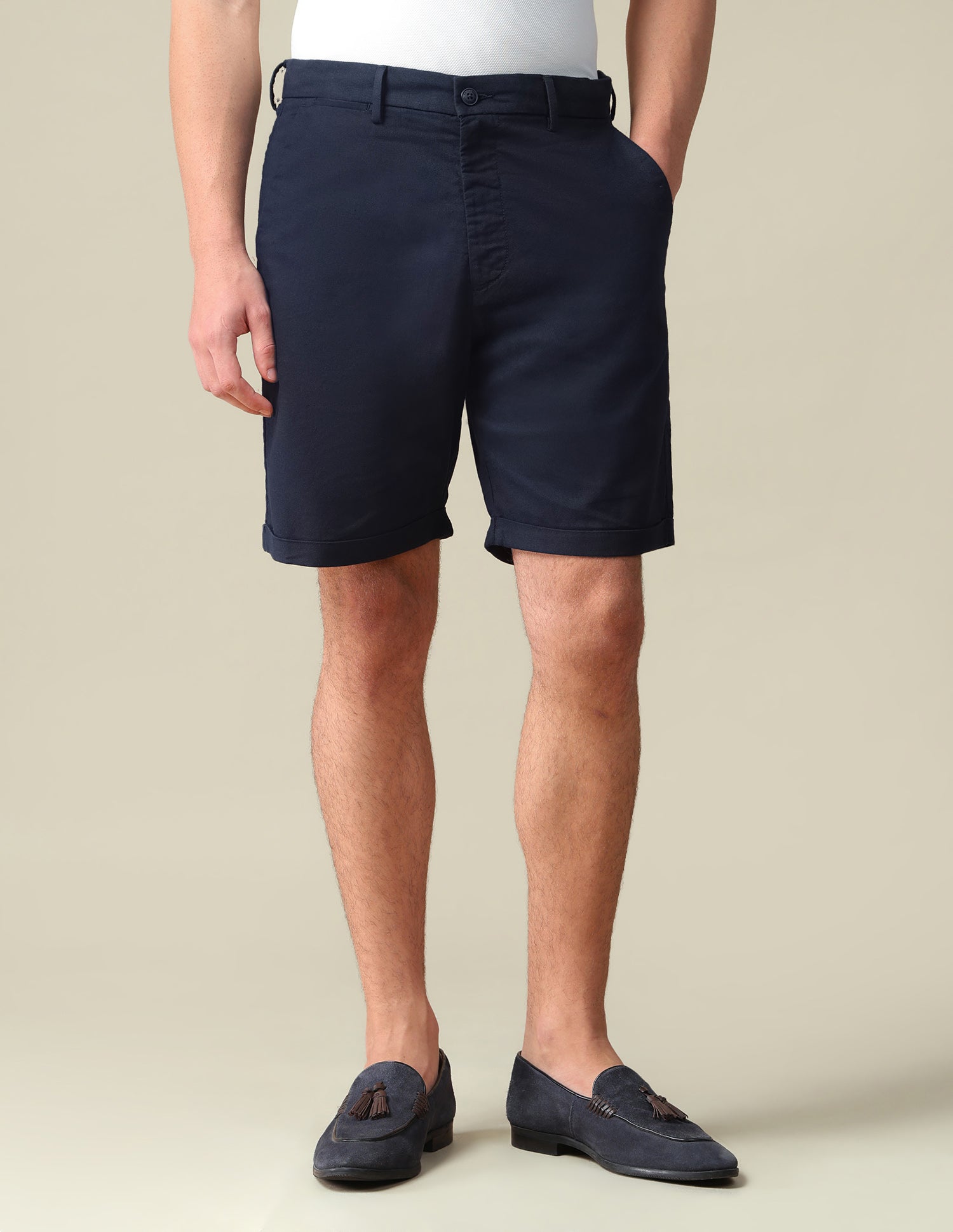 Mid Rise Slim Fit Shorts Navy - U.S. Polo Assn. India | Large