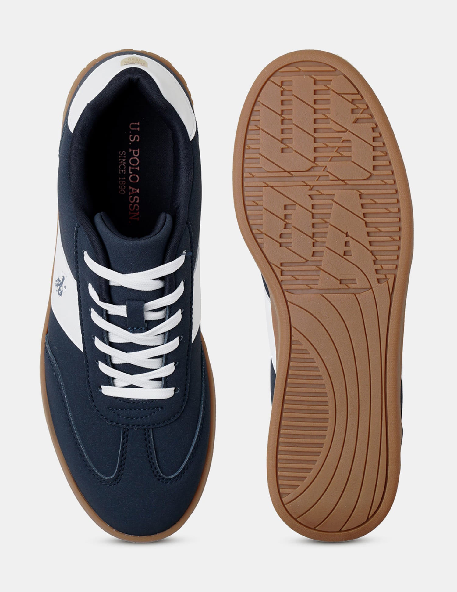 Men Colour Blocked Suede Skylar 2.0 Sneakers Navy - U.S. Polo Assn. India | Large