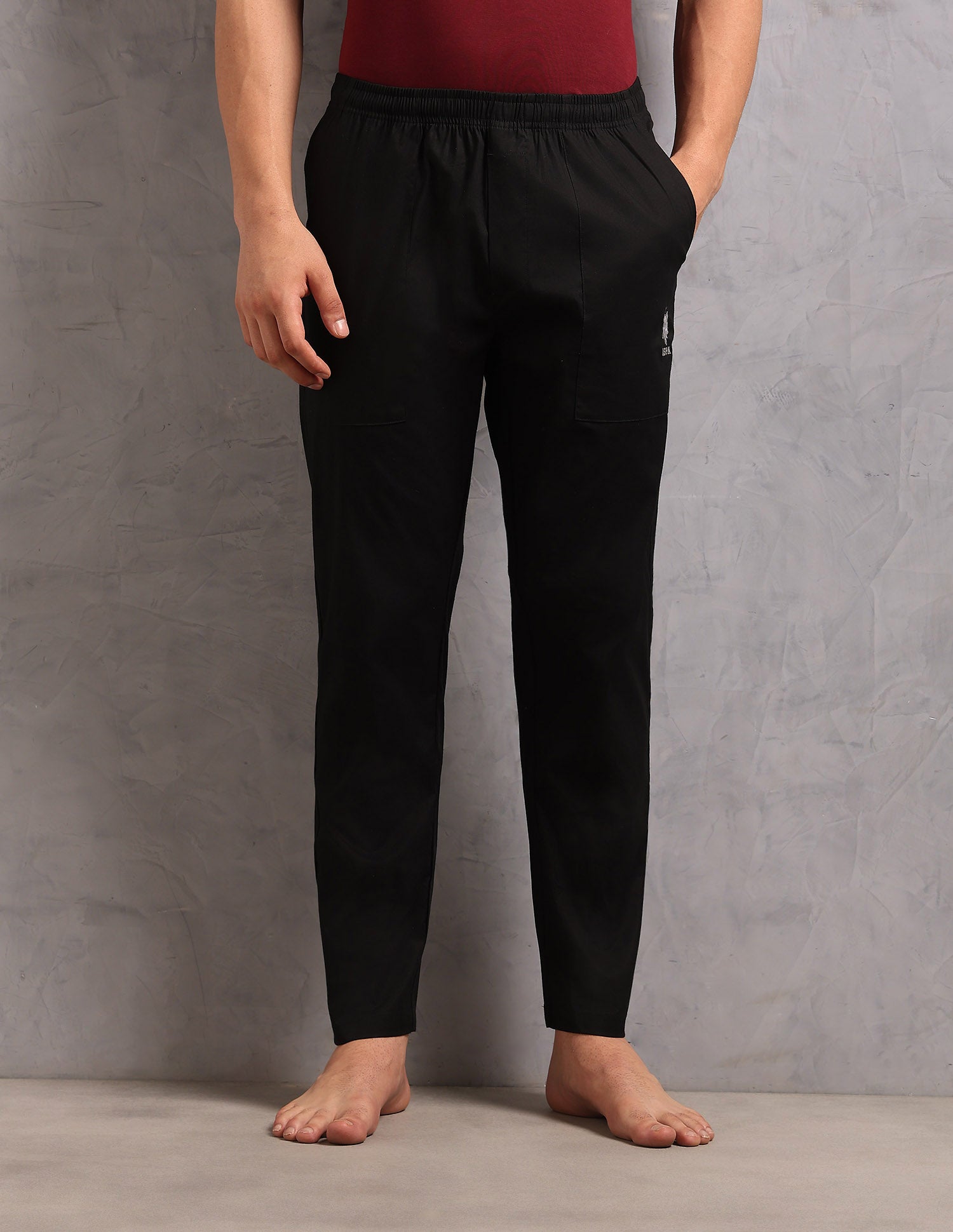 Cotton Stretch Breathable OELP9 Lounge Pants - Pack Of 1 Black - U.S. POLO ASSN. | Large