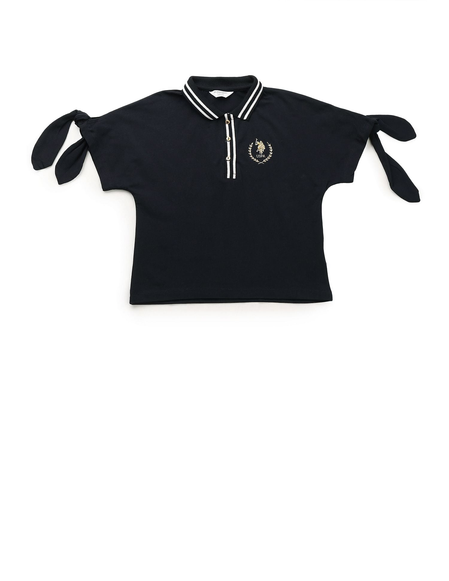 Girls Cruise Nautical Polo Shirt Navy - U.S. POLO ASSN. | Large