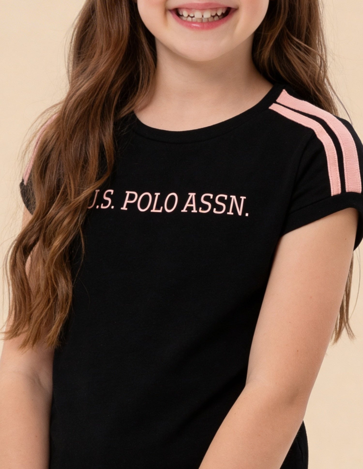 Brand Printed Ruched Regular Fit Top Black - U.S. Polo Assn. India | Large