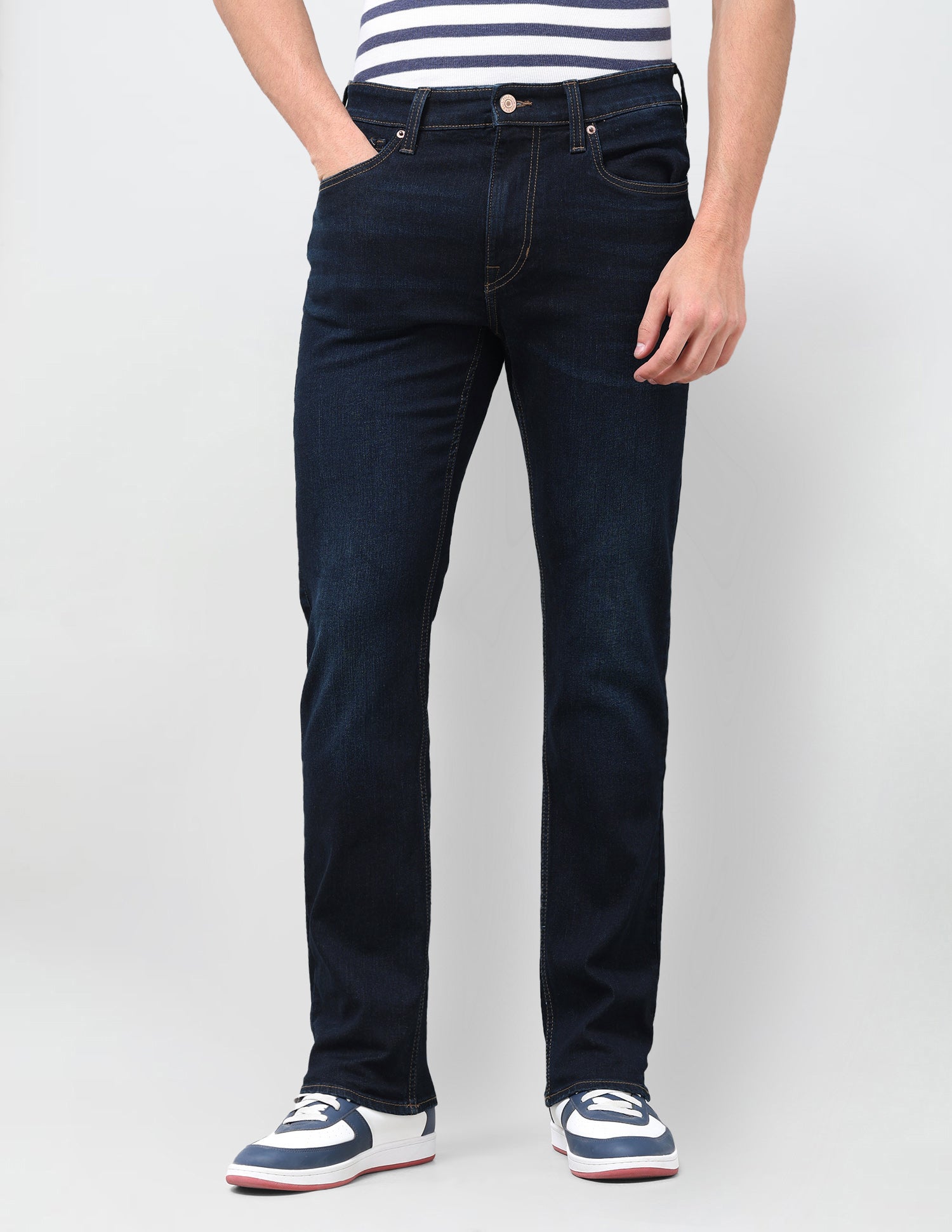Harold Slim Straight Fit Blue Jeans Dark Indigo - U.S. Polo Assn. India | Large