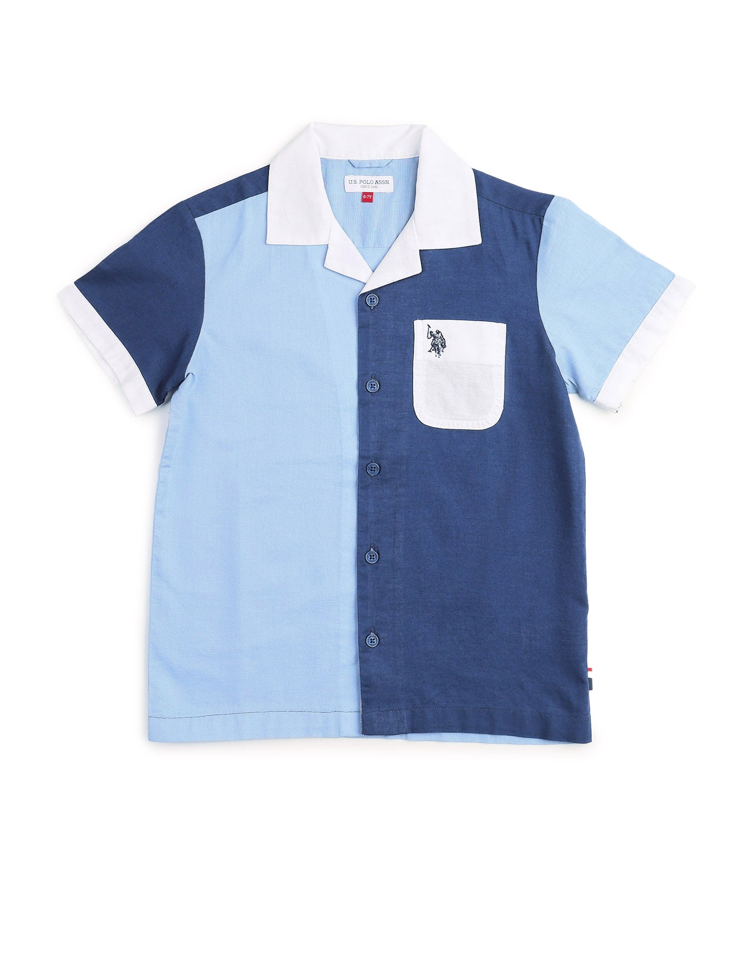 Boys Colourblocked Regular Fit Shirt Multi - U.S. POLO ASSN. | Large
