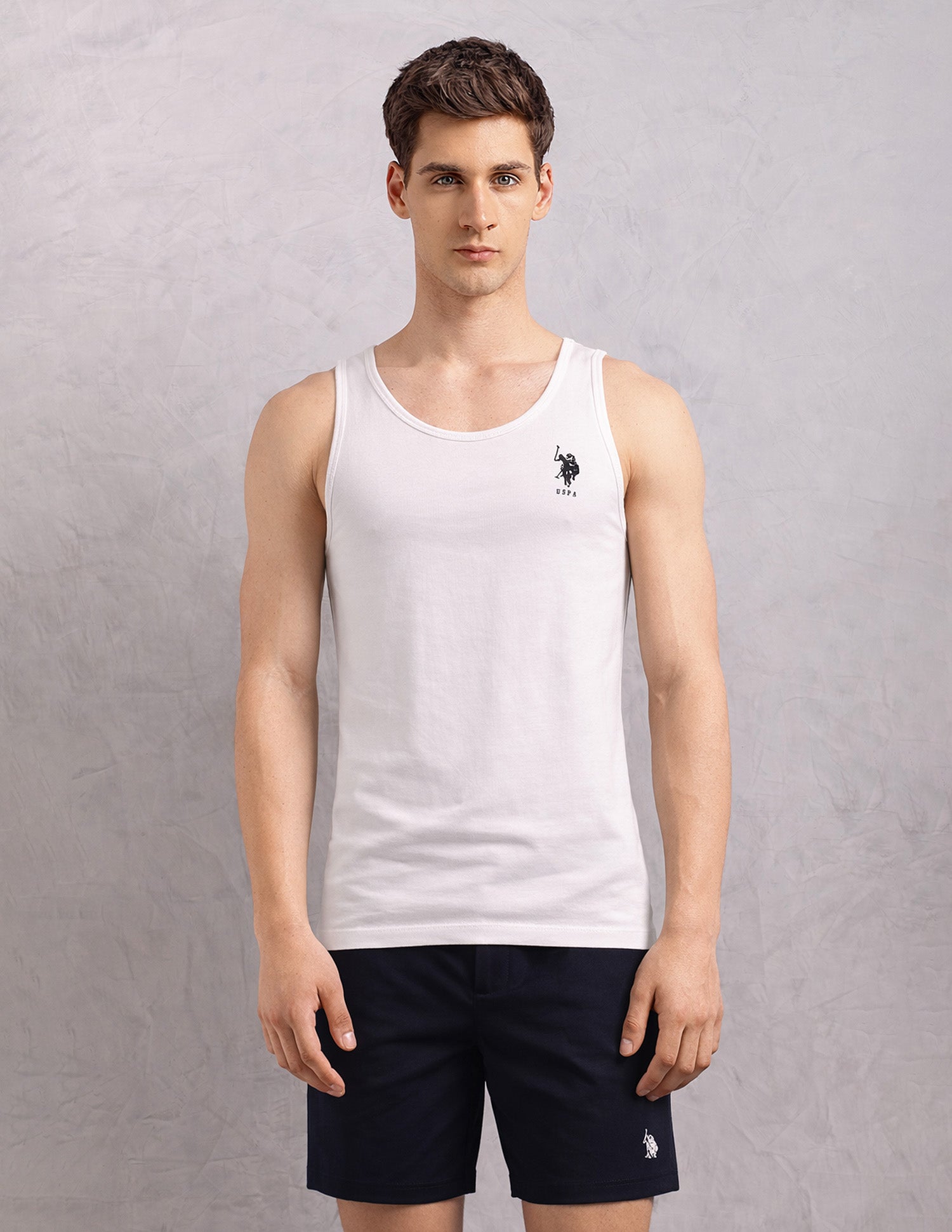 Moisture Absorbent Stretch Fit AV001 Vest - Pack Of 1 White - U.S. Polo Assn. India | Large