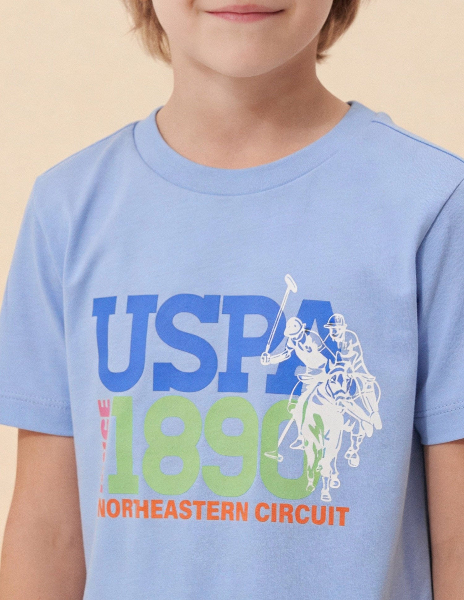 Graphic Brand Printed Regular Fit T-Shirt Blue - U.S. Polo Assn. India | Large