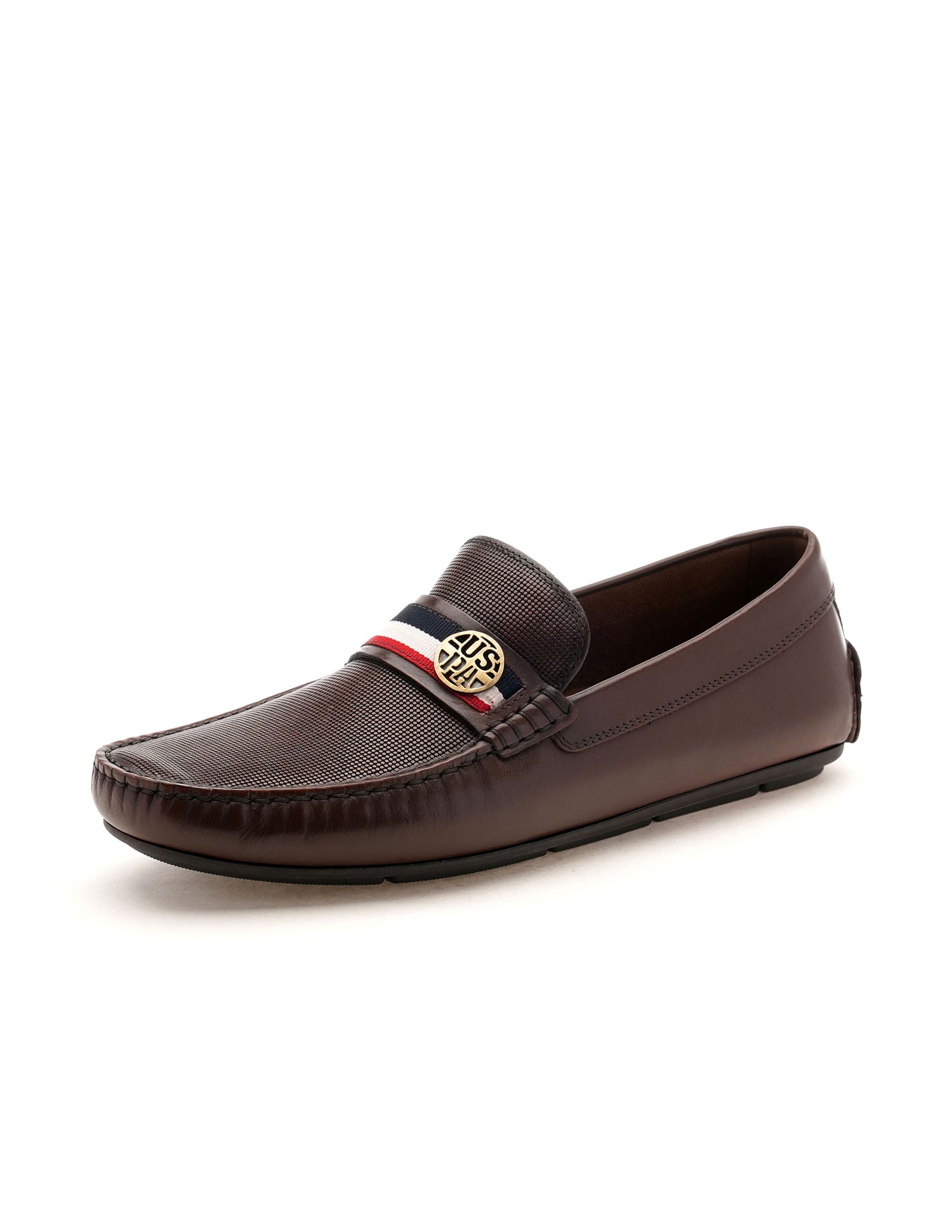 Men Solid Denly Loafers Brown - U.S. Polo Assn. India | Large