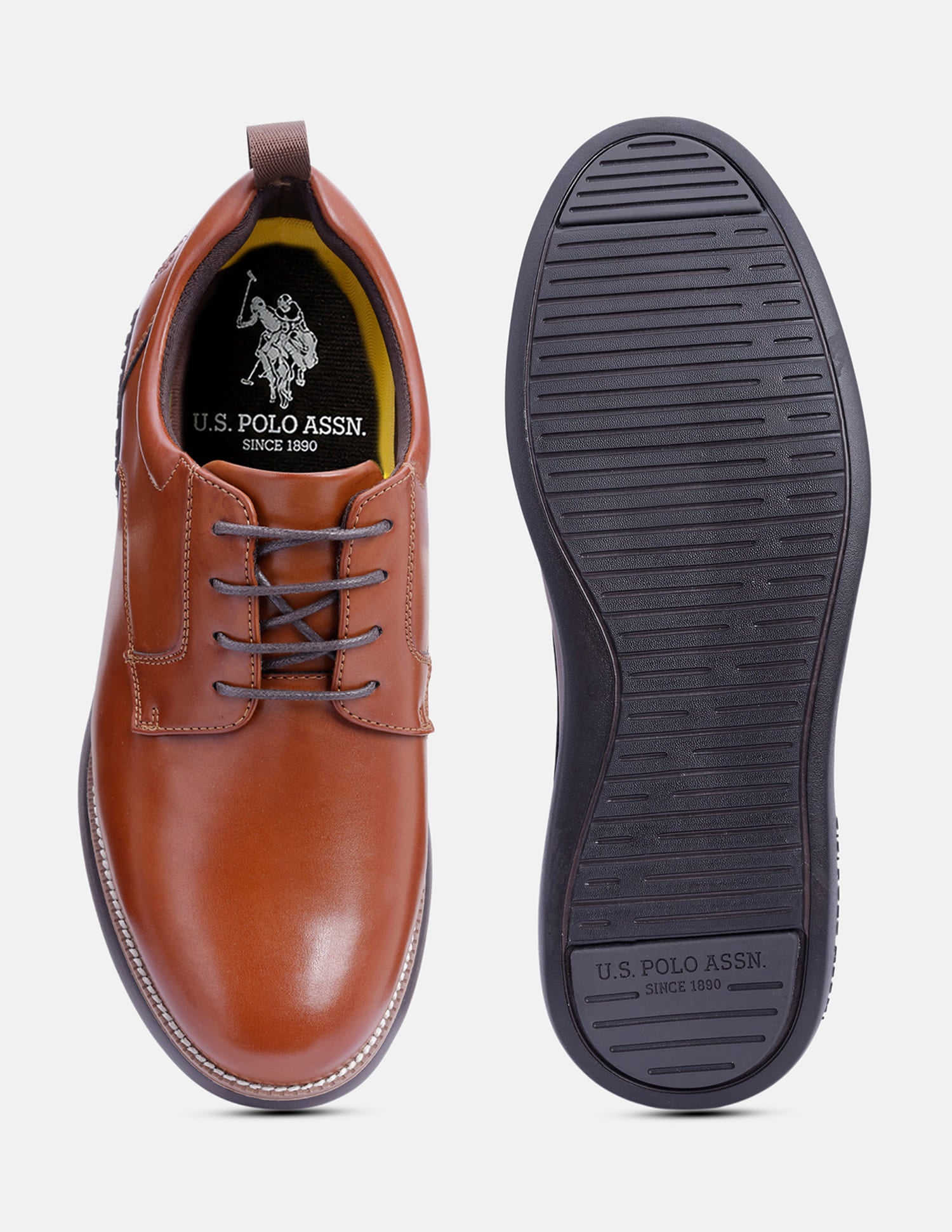 Lace Ups Nicolo 2.0 Smart Casual Shoe Tan - U.S. Polo Assn. India | Large