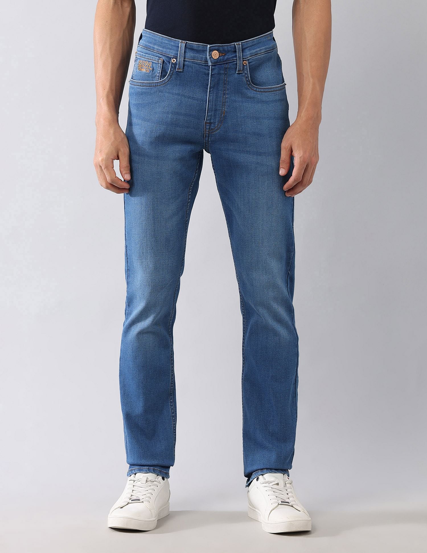 Regallo Skinny Fit Blue Jeans Blue - U.S. Polo Assn. India | Large