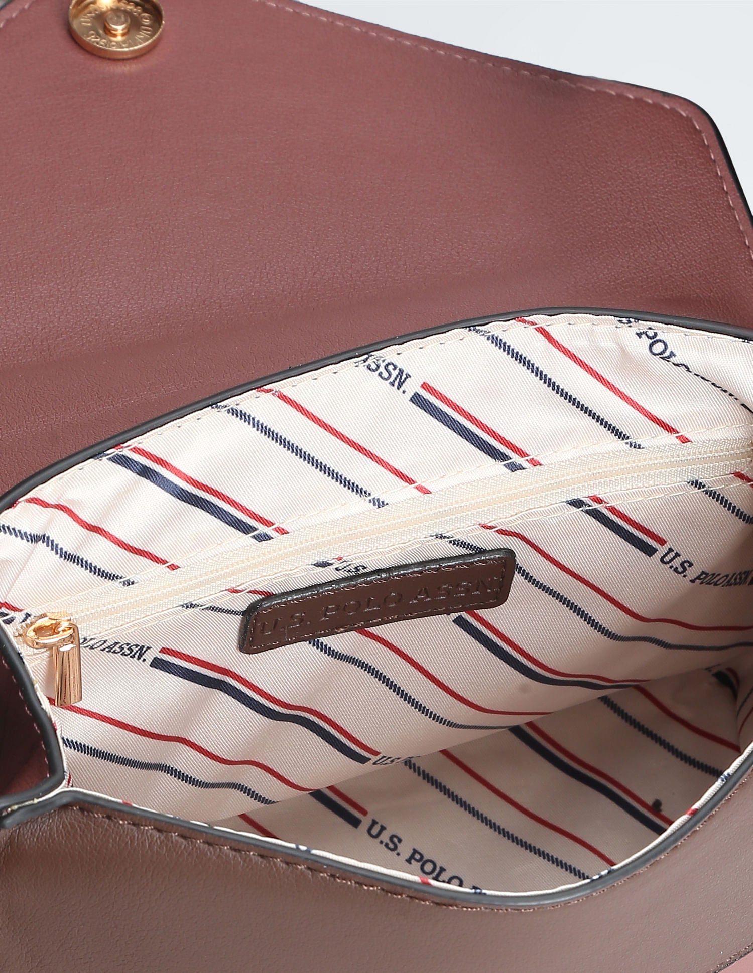 Colour Block Monogram Sling Bag Mauve - U.S. POLO ASSN. | Large