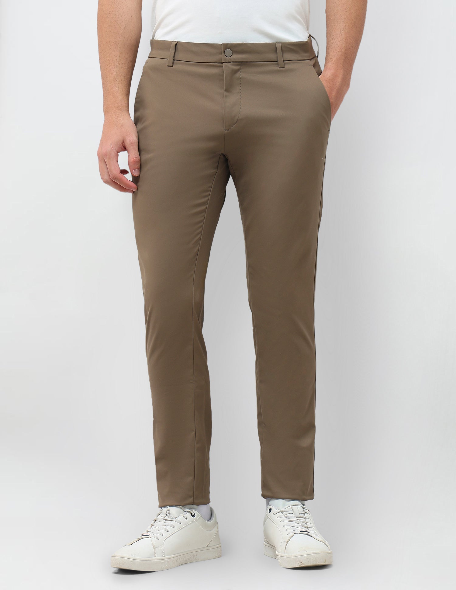 Mid Rise Austin Slim Fit Trousers Brown - U.S. Polo Assn. India | Large