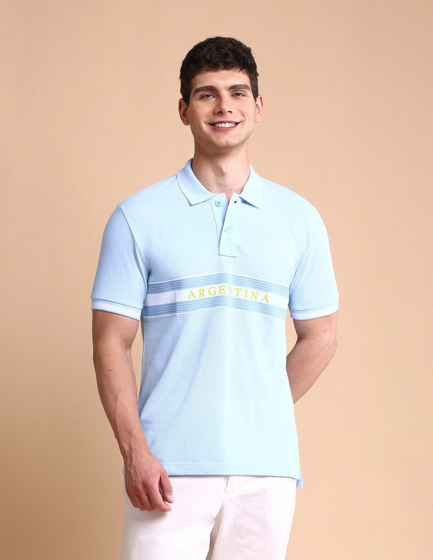 Slim Fit Iconic Number Polo Shirt Light Blue - U.S. POLO ASSN. | Large