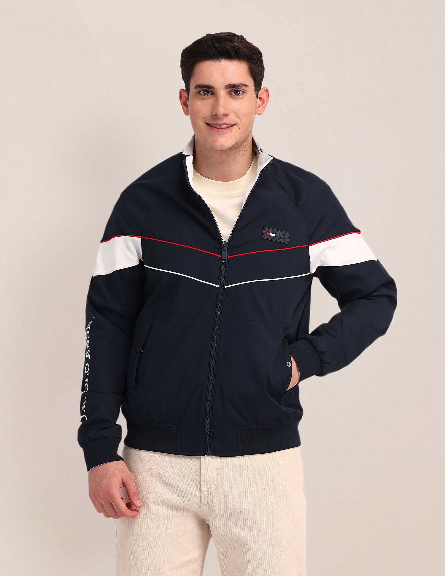 Reversible High Neck Jacket Navy - U.S. POLO ASSN. | Large