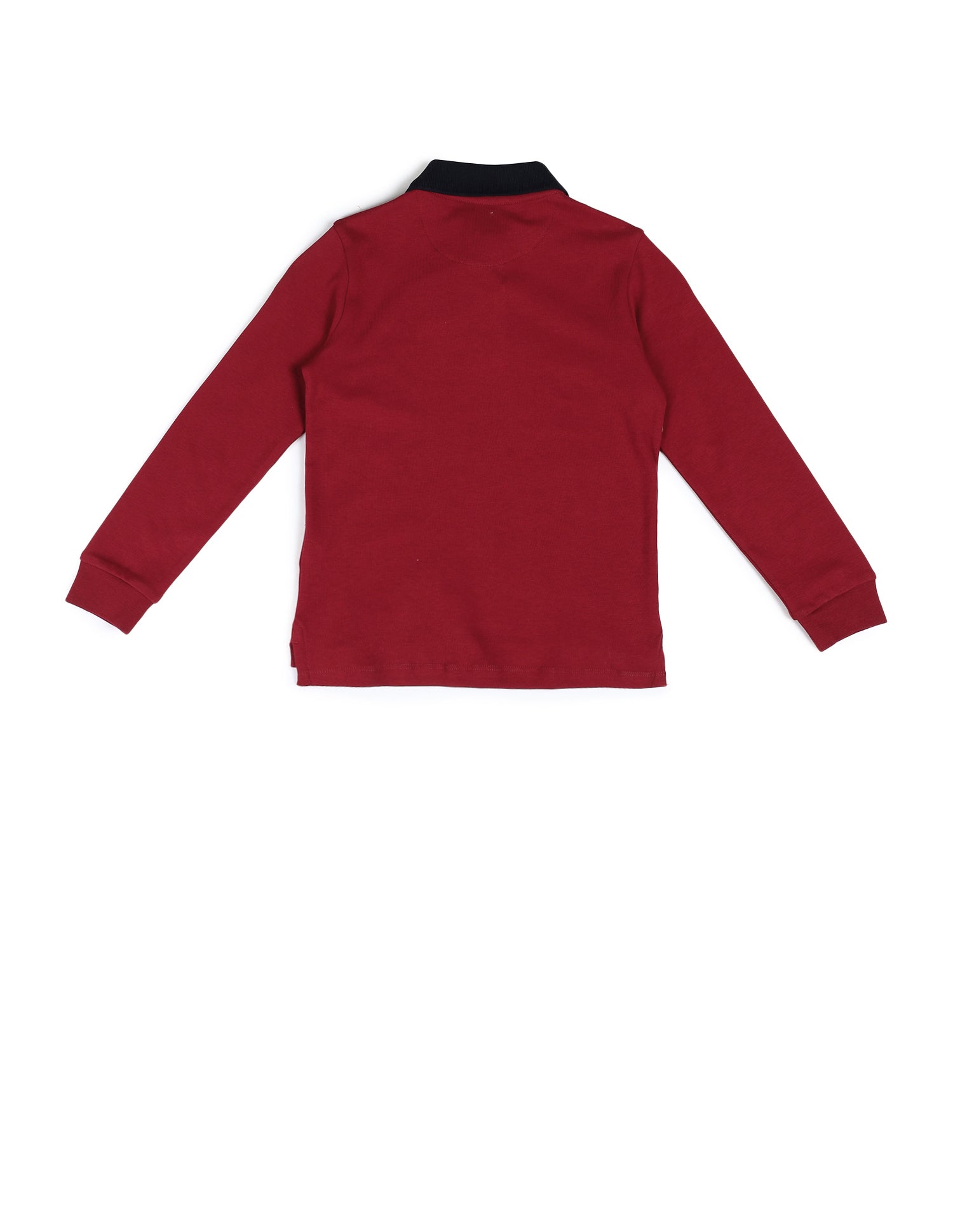 Boys Vertical Striped Regular Fit Polo Shirt Red - U.S. Polo Assn. India | Large