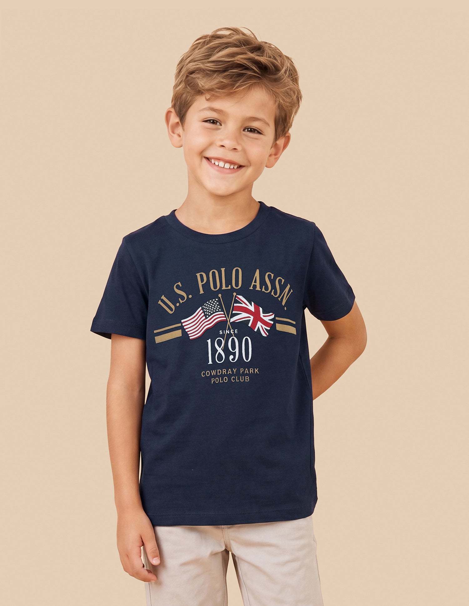 Graphic Brand Printed Regular Fit T-Shirt Navy - U.S. Polo Assn. India | Large