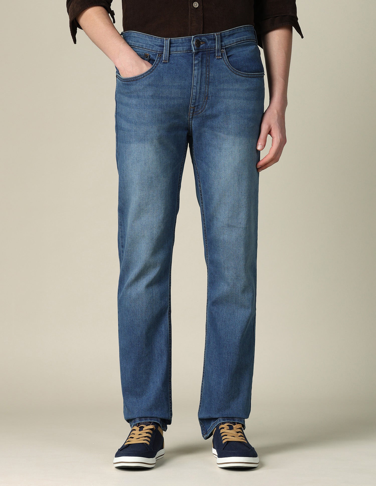 Harold Slim Straight Fit Blue Jeans Medium Indigo - U.S. POLO ASSN. | Large