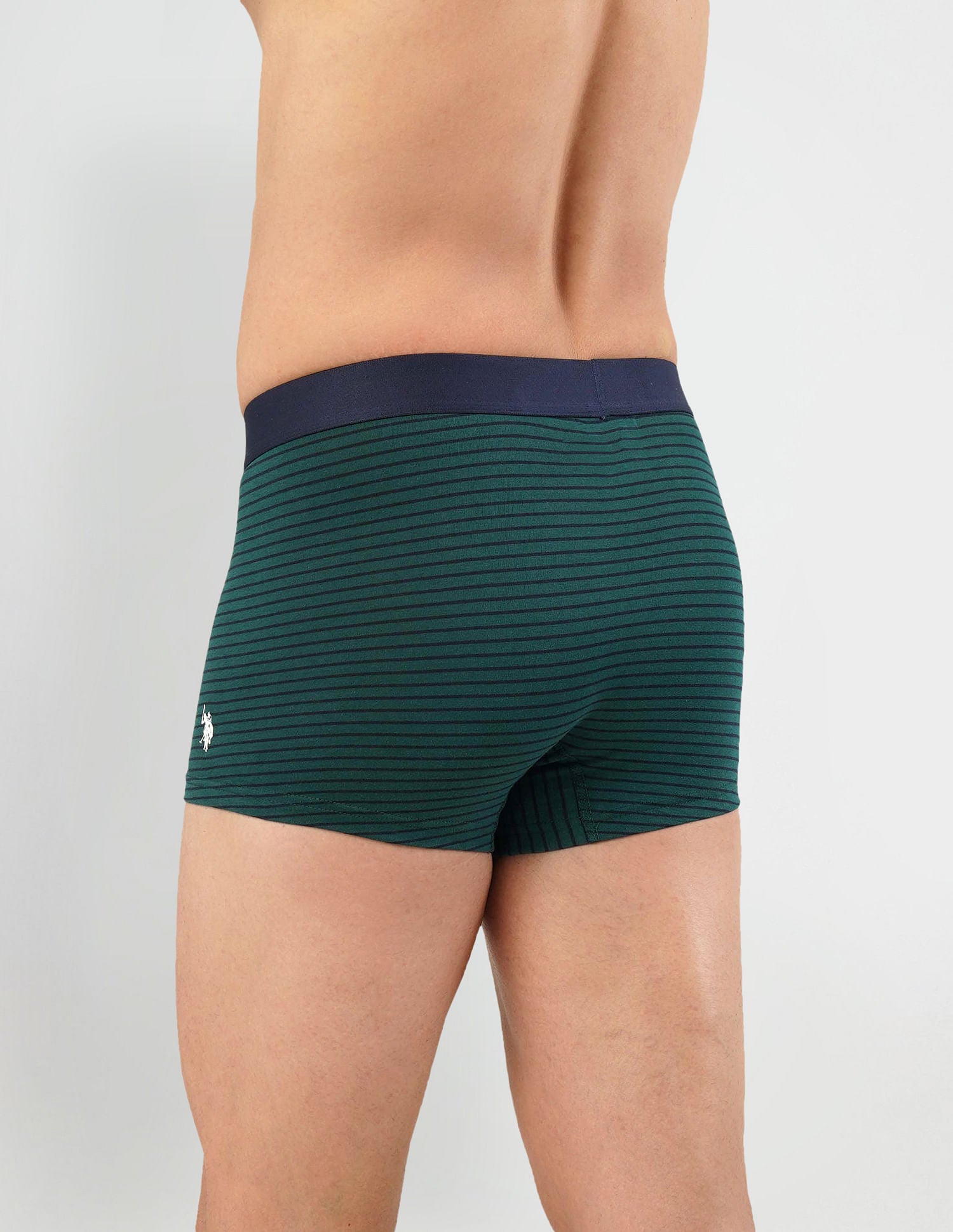 Horizontal Striped ET005 Trunks - Pack Of 2 Green and Red - U.S. POLO ASSN. | Large