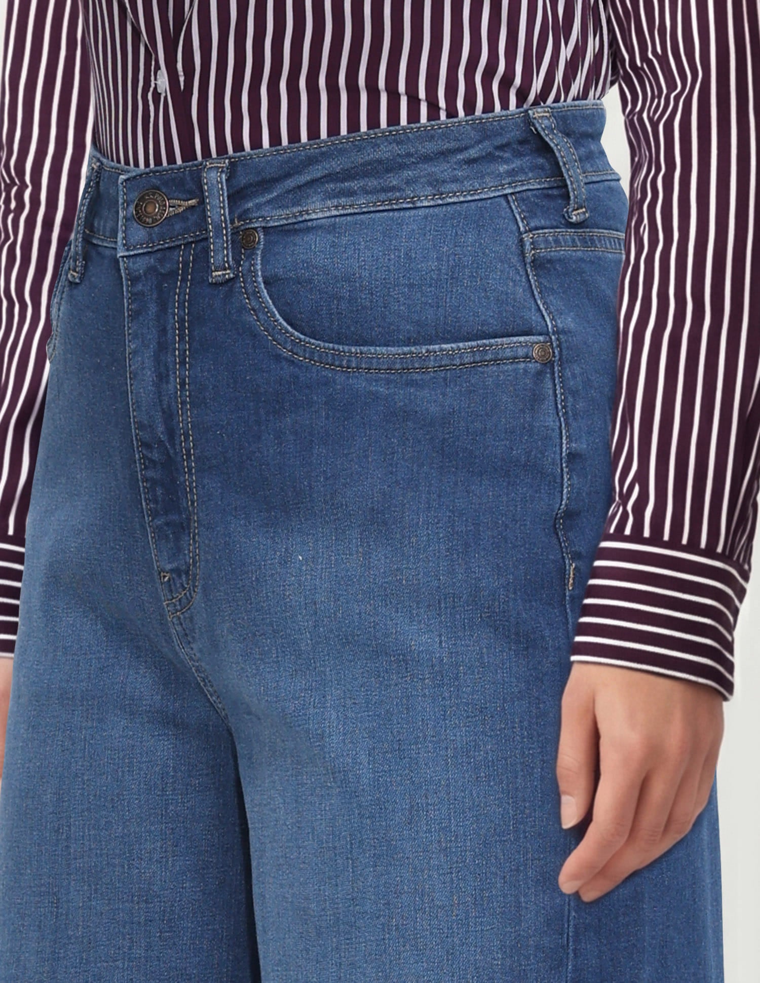 High Rise Flared Fit Jeans Blue - U.S. Polo Assn. India | Large