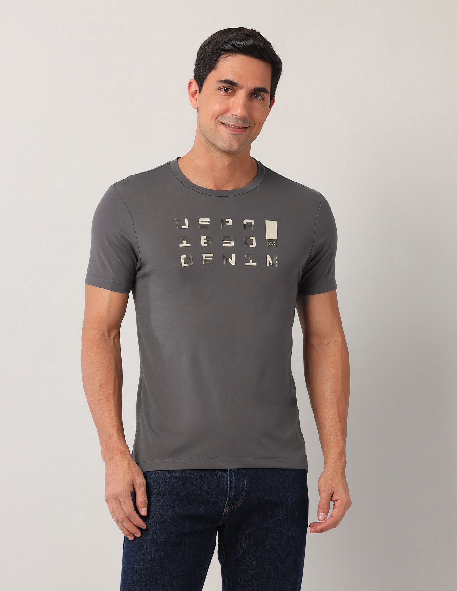 Brand Printed Black Label T-Shirt Black - U.S. Polo Assn. India | Large