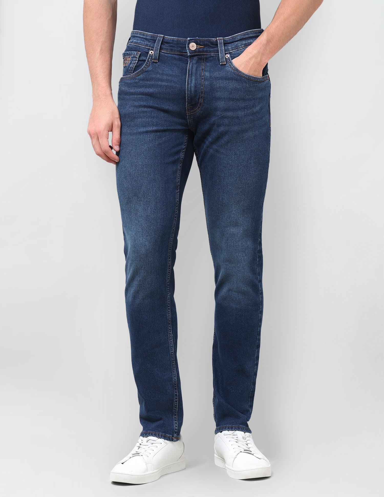 Brandon Slim-Tapered Fit Blue Jeans Dark Indigo - U.S. Polo Assn. India | Large