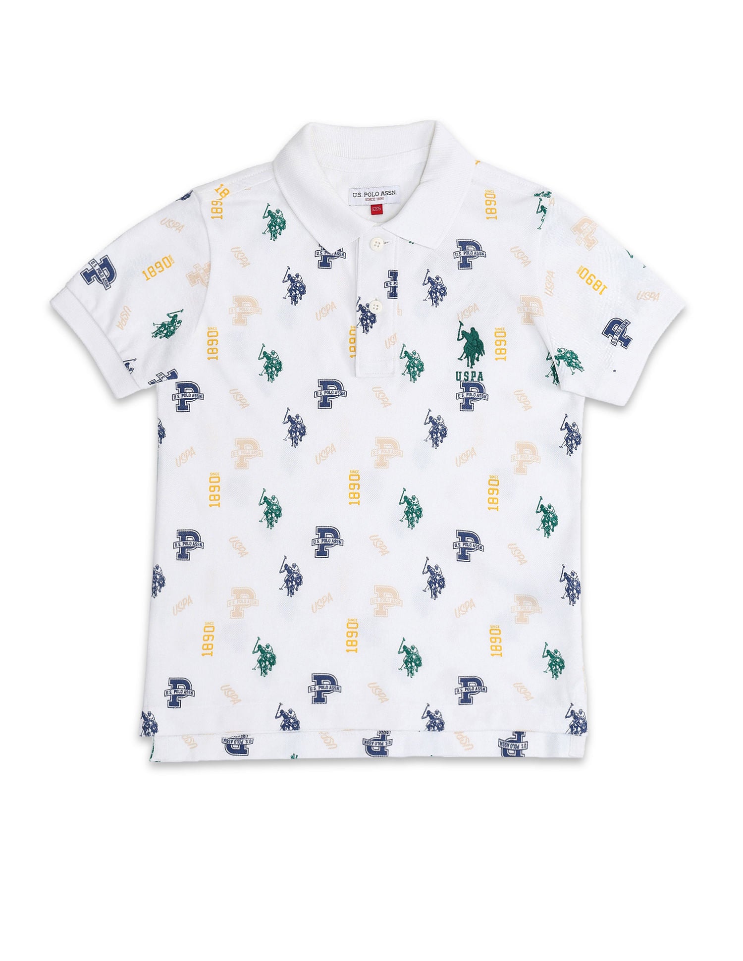 Regular fit Printed Polo Shirt White - U.S. Polo Assn. India | Large
