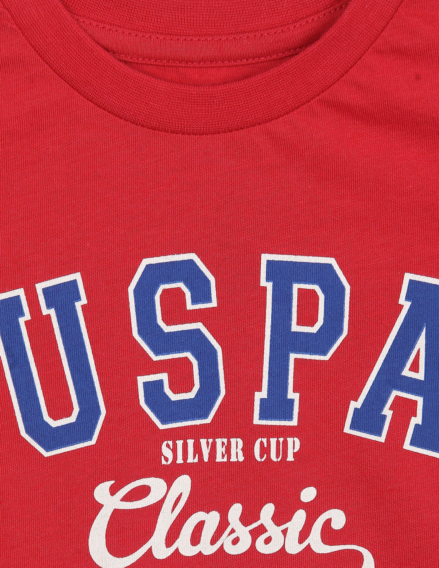 Crew Neck Printed T-Shirts - Pack Of 2 Red and Navy - U.S. POLO ASSN. | Large