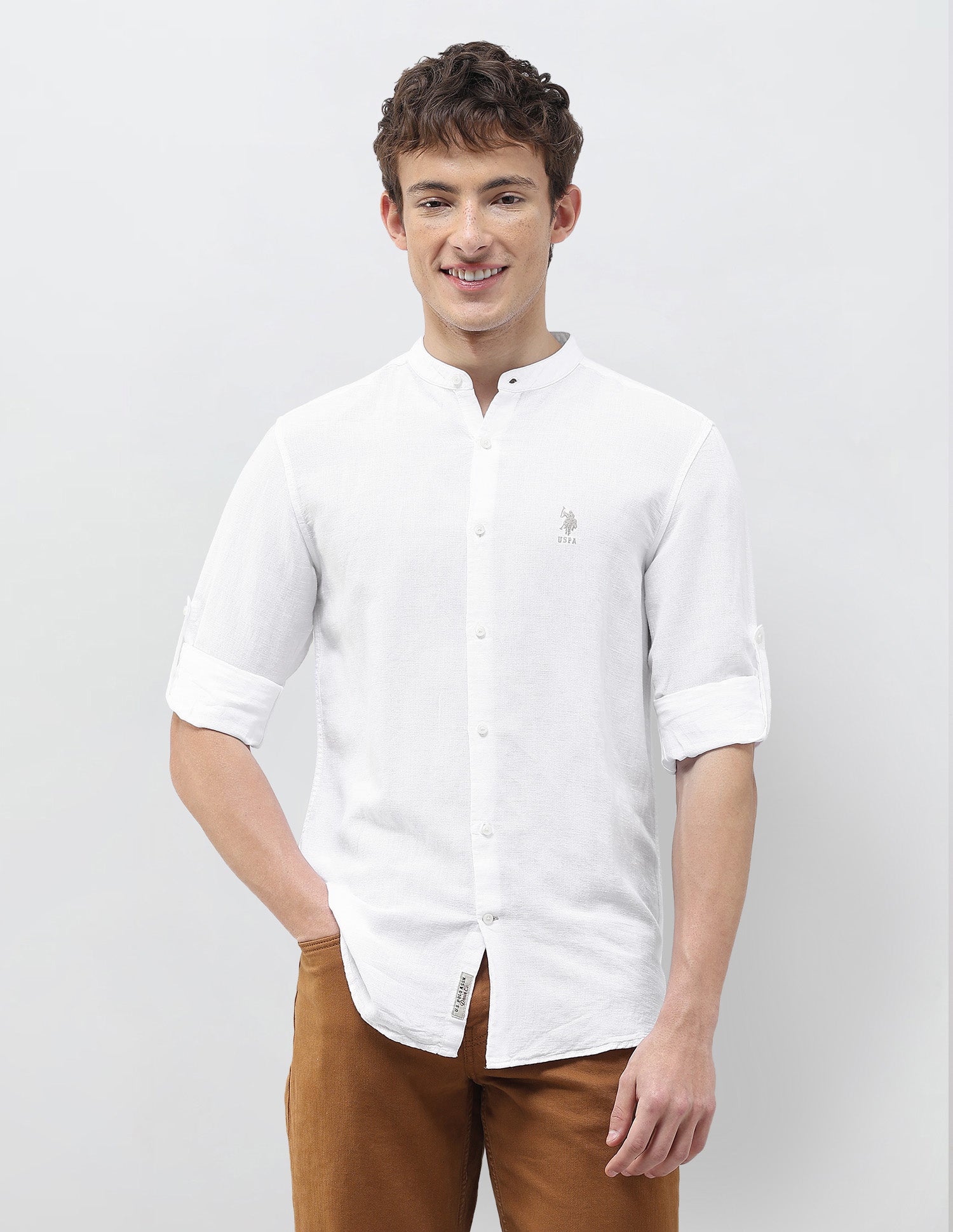 Solid Regular Fit Shirt White - U.S. Polo Assn. India | Large