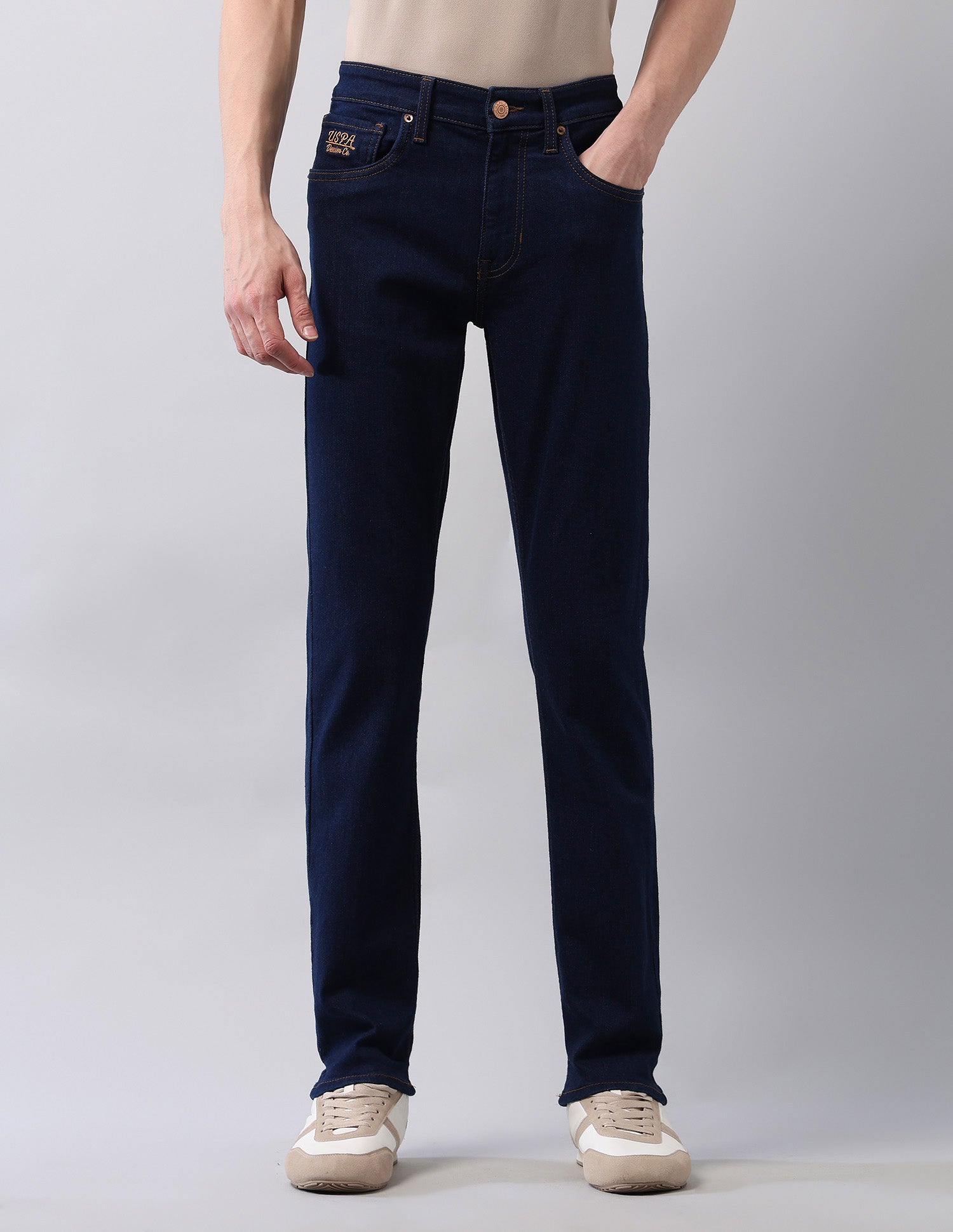 Regallo Skinny Fit Blue Jeans Blue - U.S. Polo Assn. India | Large