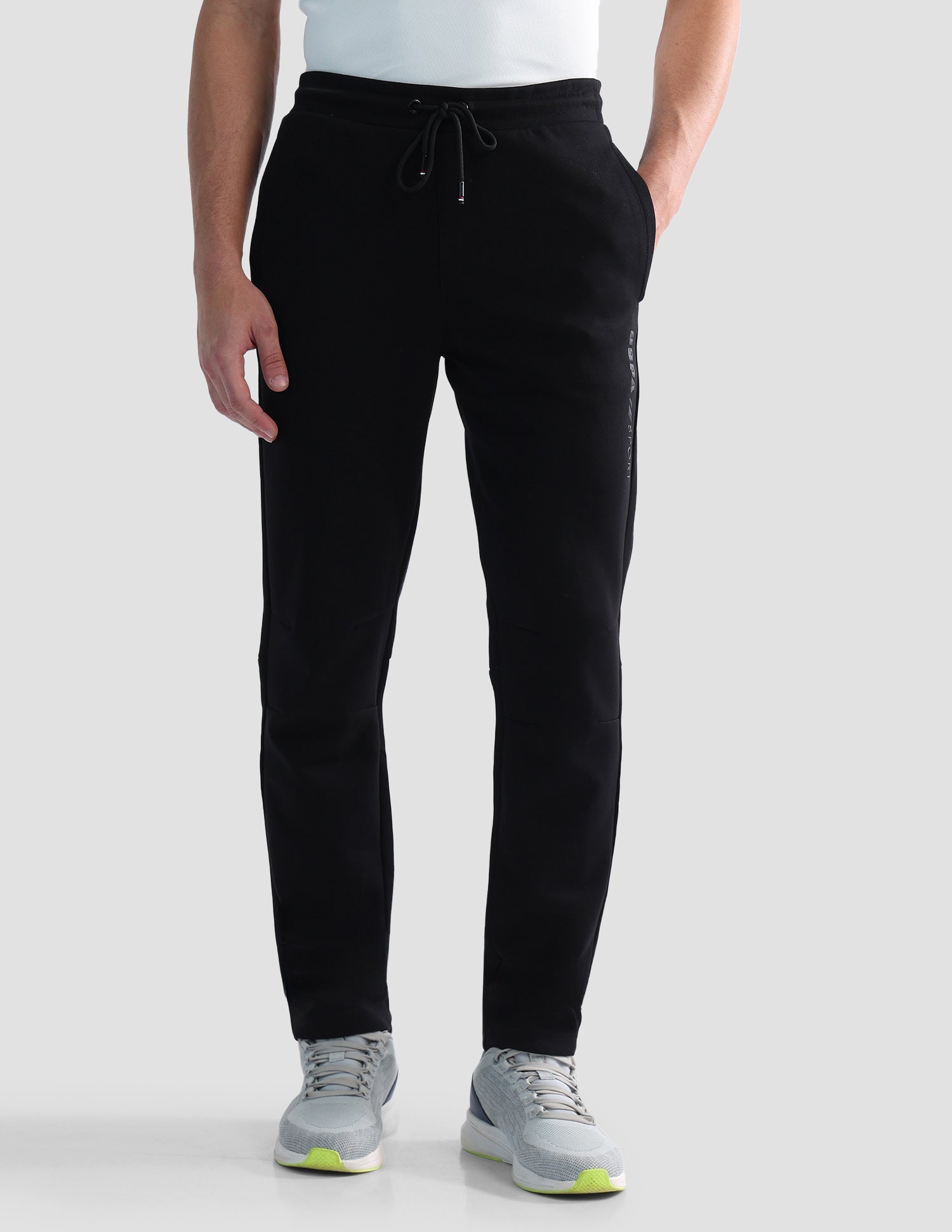 Mid Rise Regular Fit Active Track Pants Black - U.S. POLO ASSN. | Large