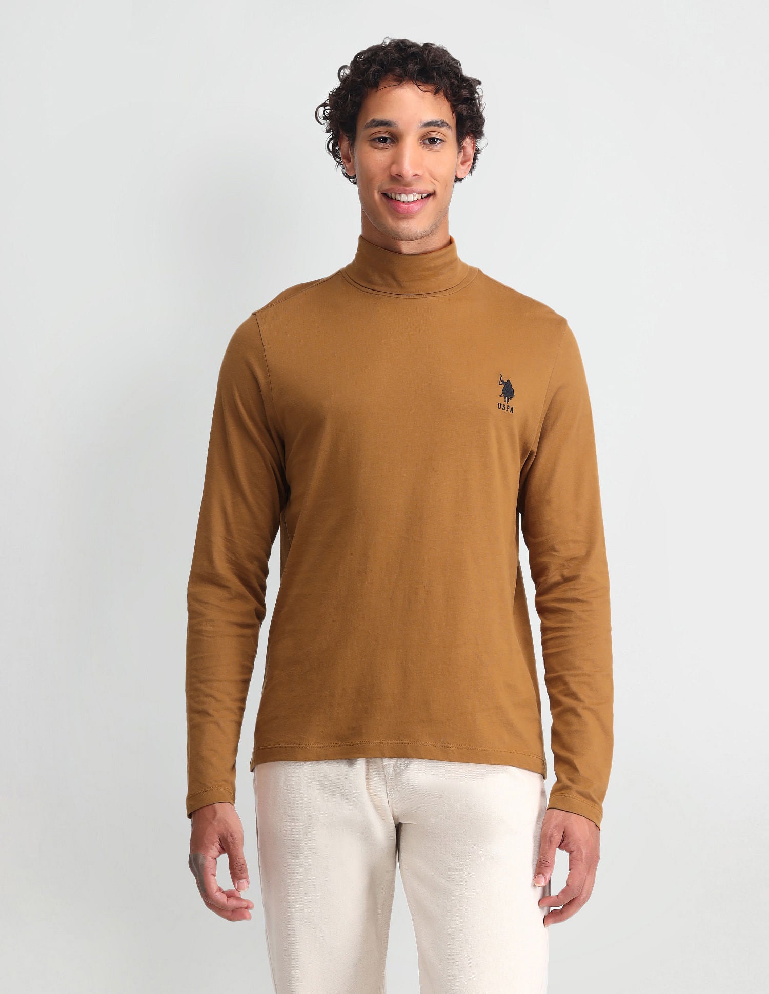 Outdoor Muscle Fit Solid T-Shirt Rust - U.S. POLO ASSN. | Large