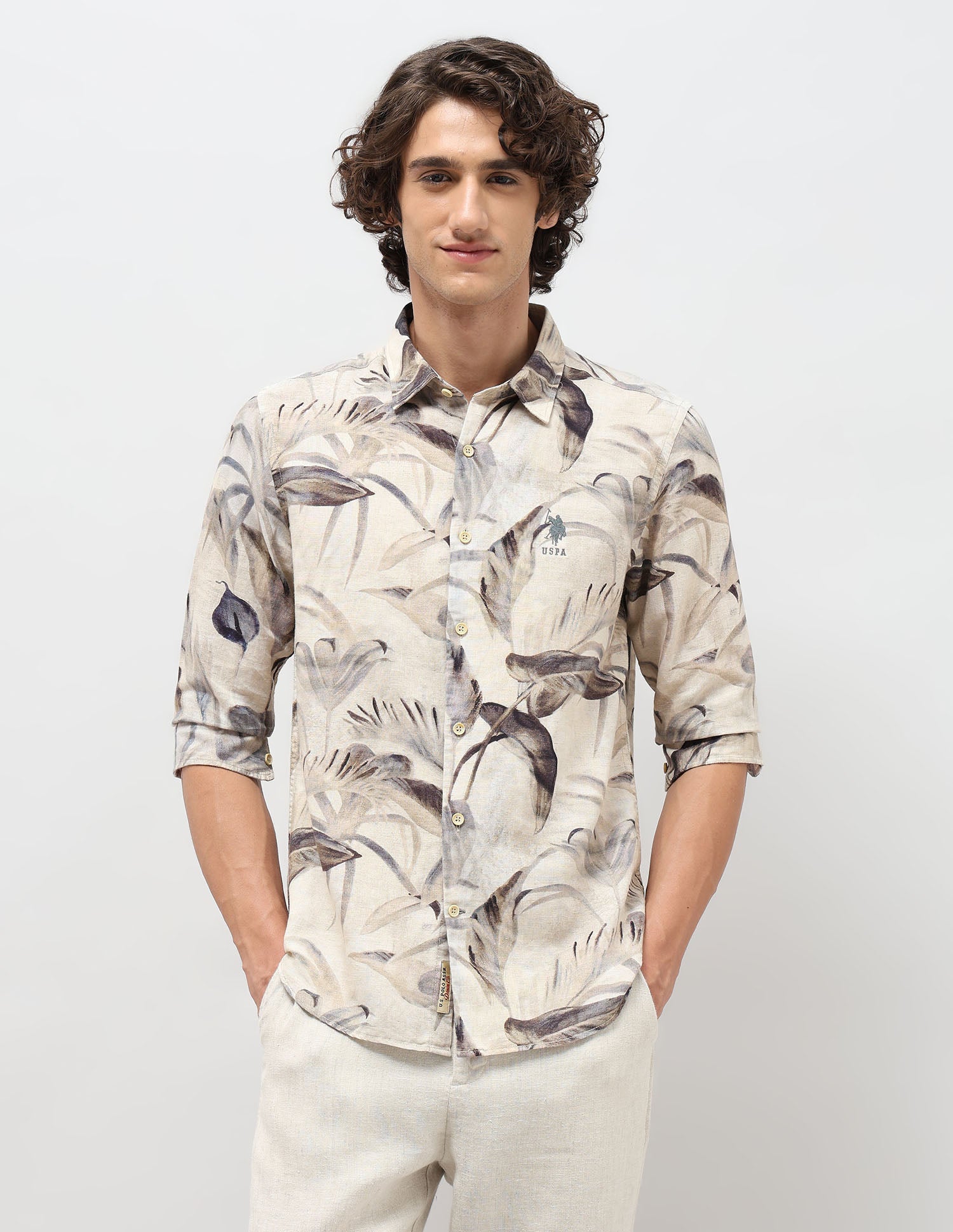 Tropical Printed Regular Fit Shirt