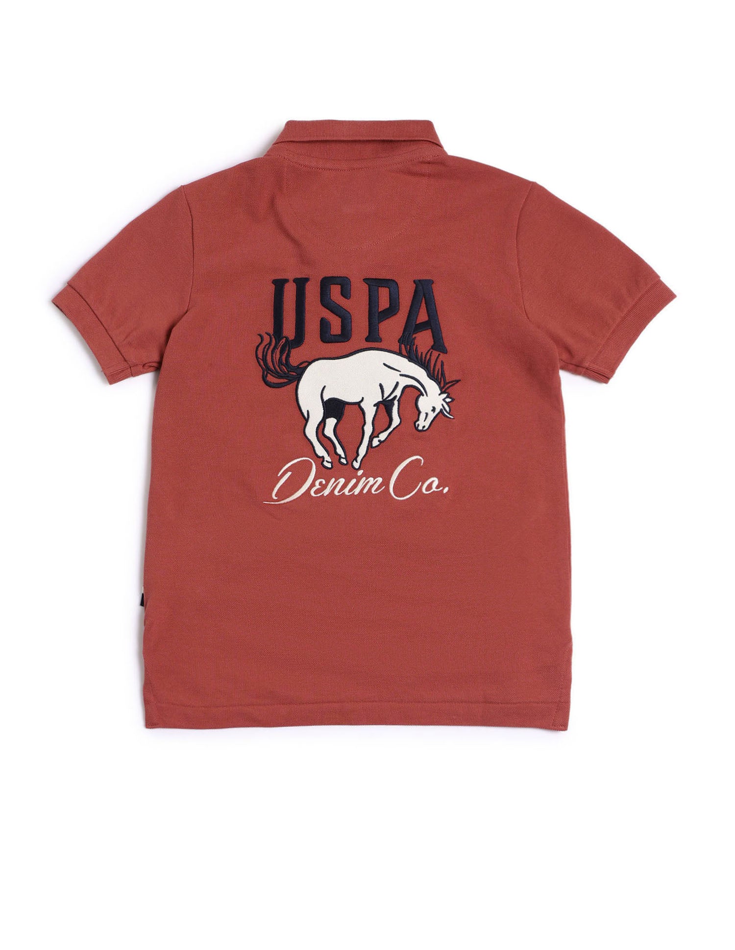 Boys Brand Printed Regular Fit Polo Shirt Medium Red - U.S. POLO ASSN. | Large