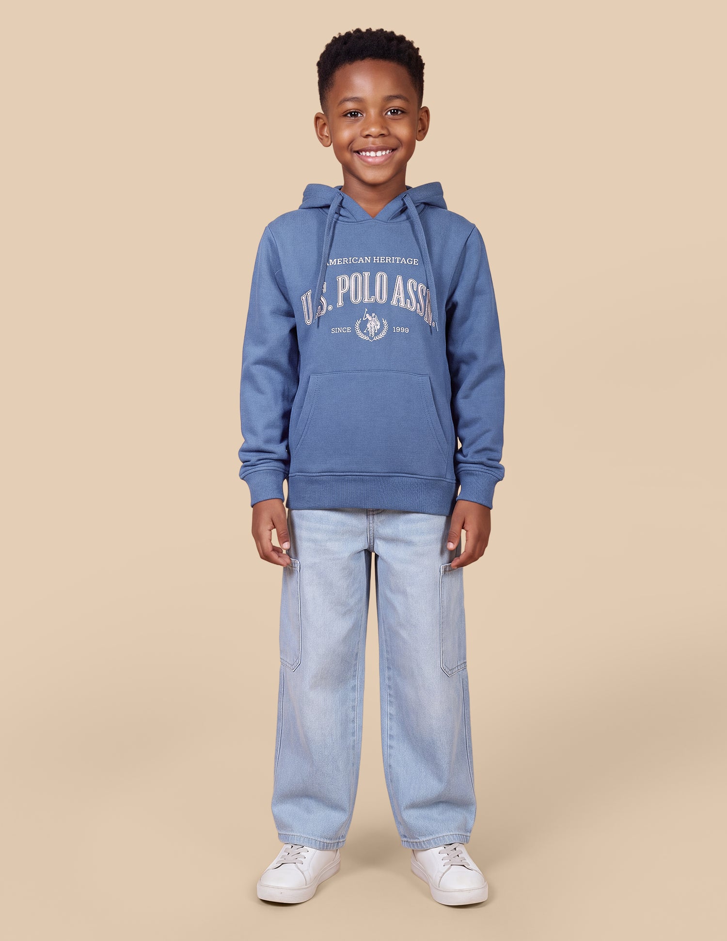 Brand Embroidered Regular Fit Sweatshirt Blue - U.S. Polo Assn. India | Large