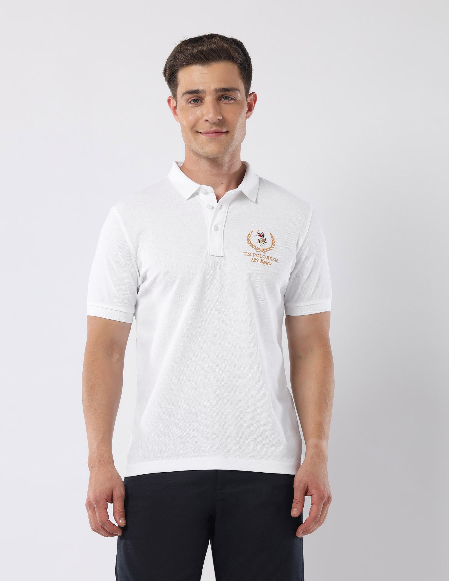 Pure Cotton 135 Anniversary Polo Shirt White - U.S. Polo Assn. India | Large