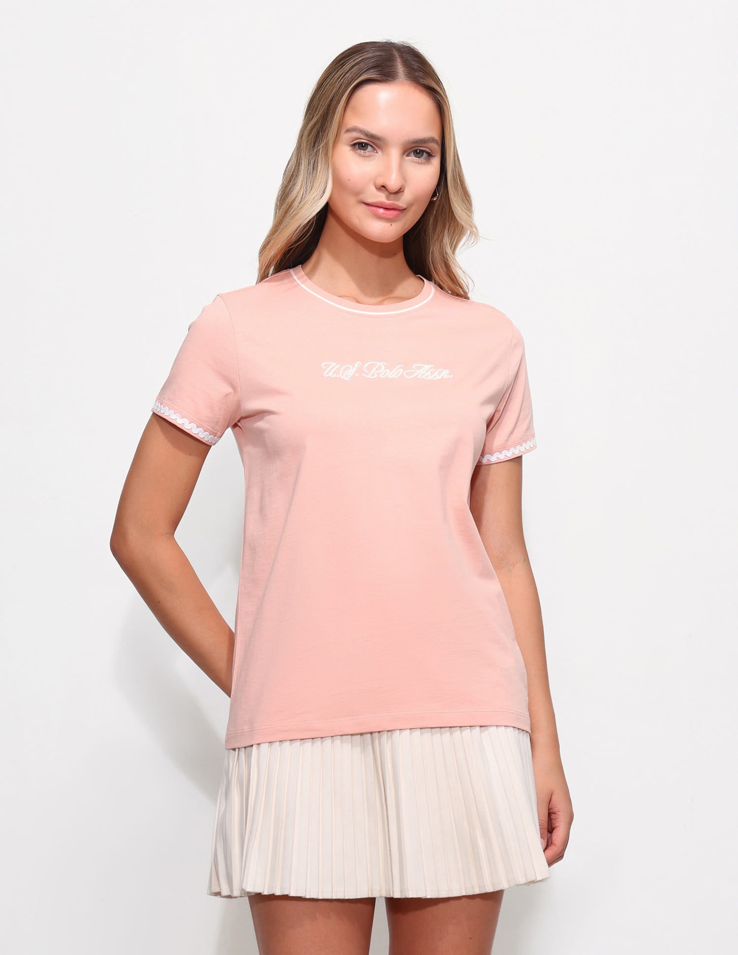 Regular Fit Brand Printed T-Shirt Pink - U.S. Polo Assn. India | Large